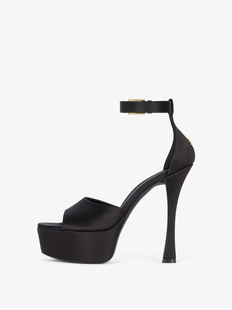 Givenchy 4G LIQUID PLATFORM SANDALS IN SATIN outlook