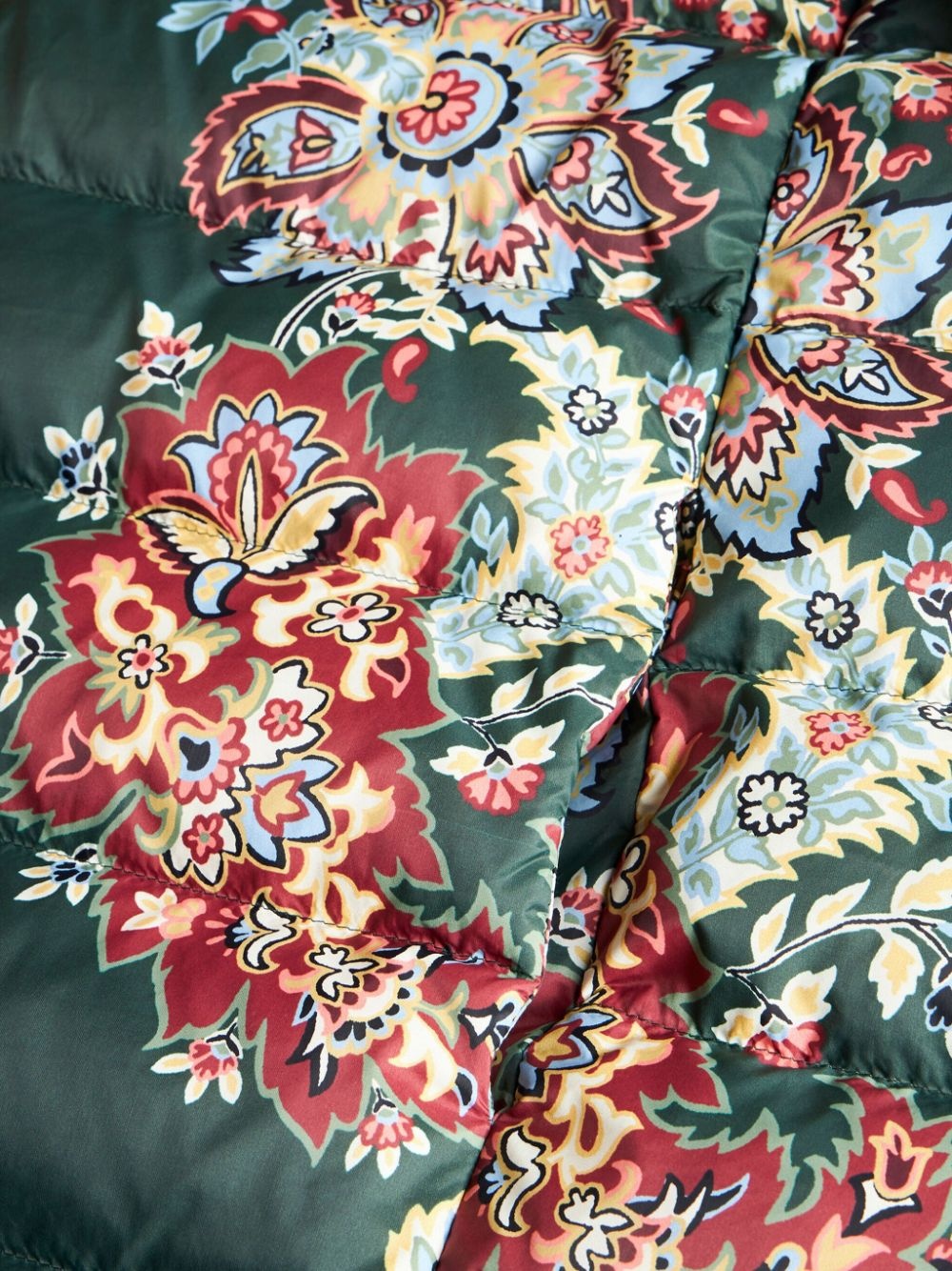paisley-print zip-up puffer coat - 6