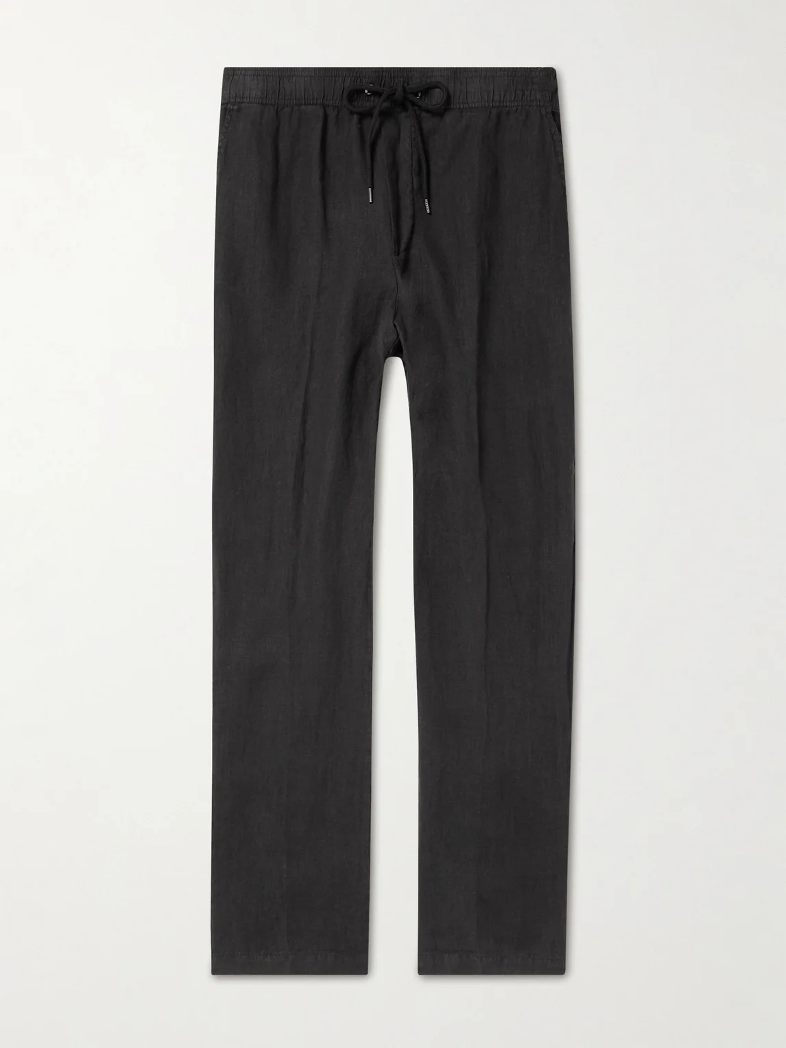 Garment-Dyed Straight-Leg Linen Drawstring Trousers - 1