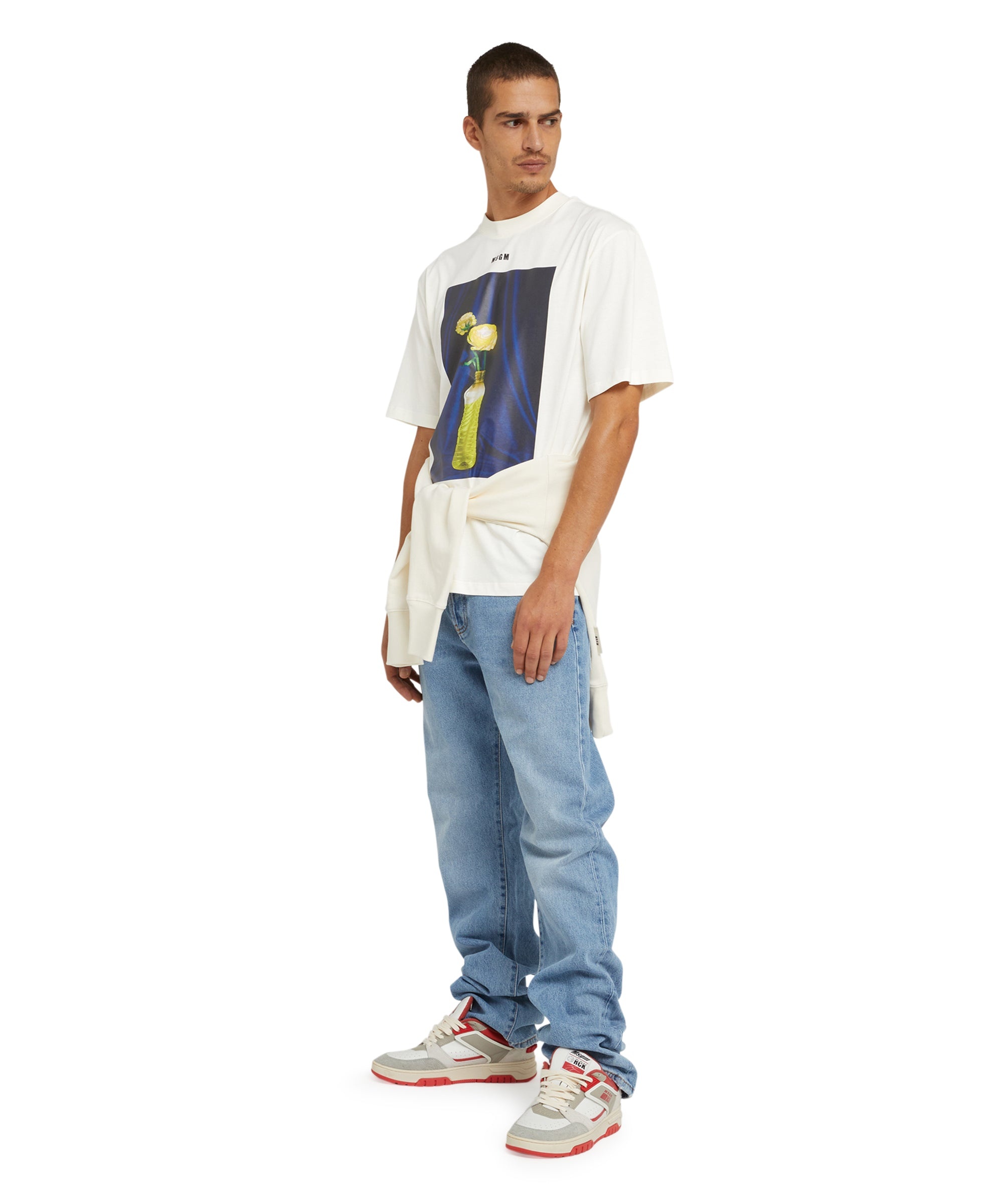 Organic cotton crewneck t-shirt from the MSGM Fantastic Green Capsule - 5