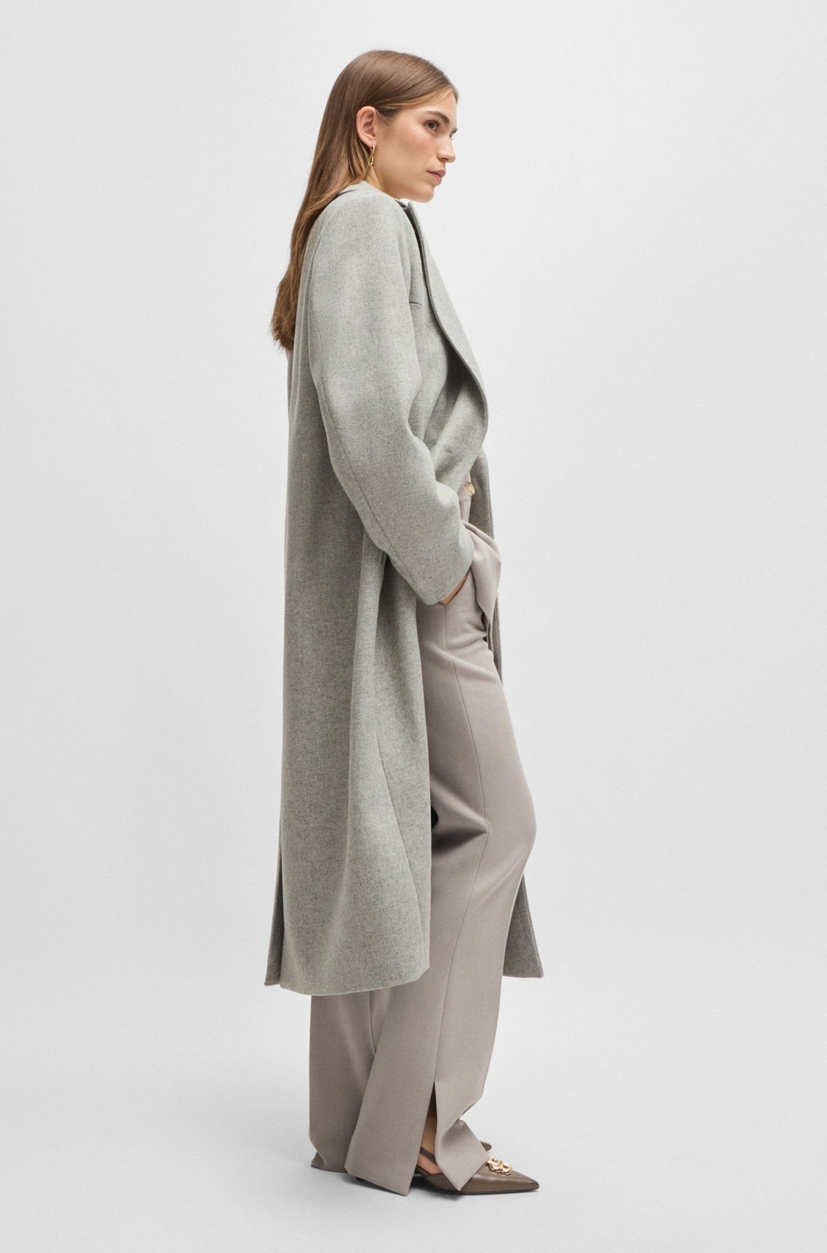 OVERSIZE-FIT COAT IN WOOL WITH CASHMERE - 6