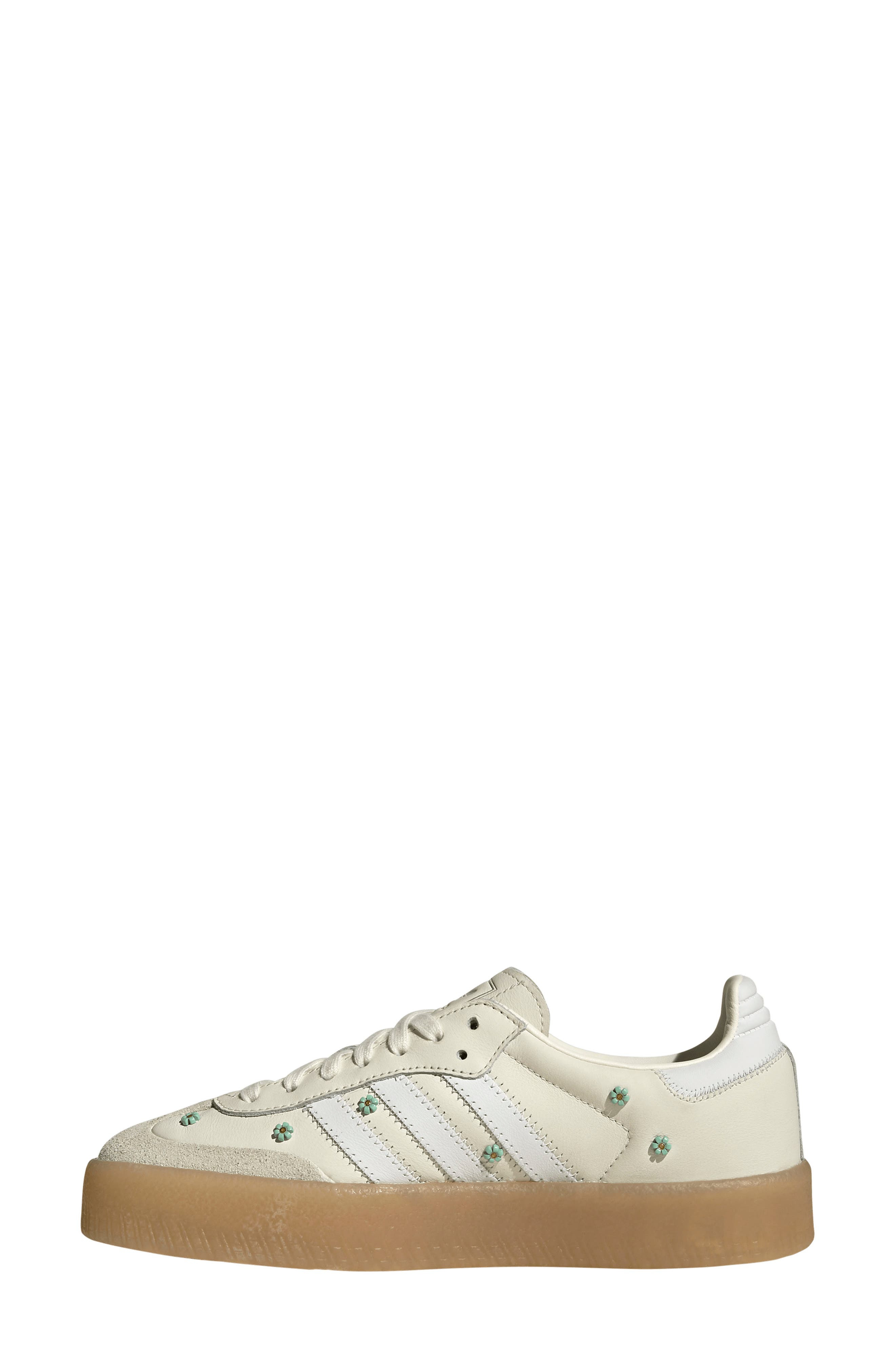 adidas Sambae Sneaker in Off White/White/Clear Mint at Nordstrom - 6