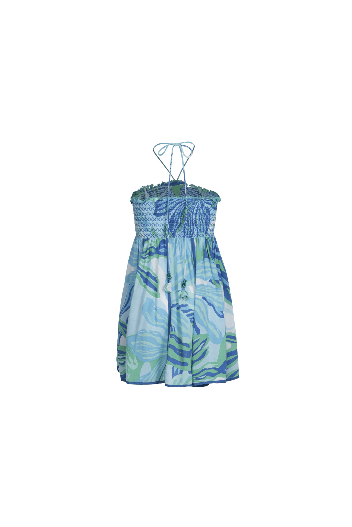Mini Dress Cycas for girls - Blue Seaweed - 2