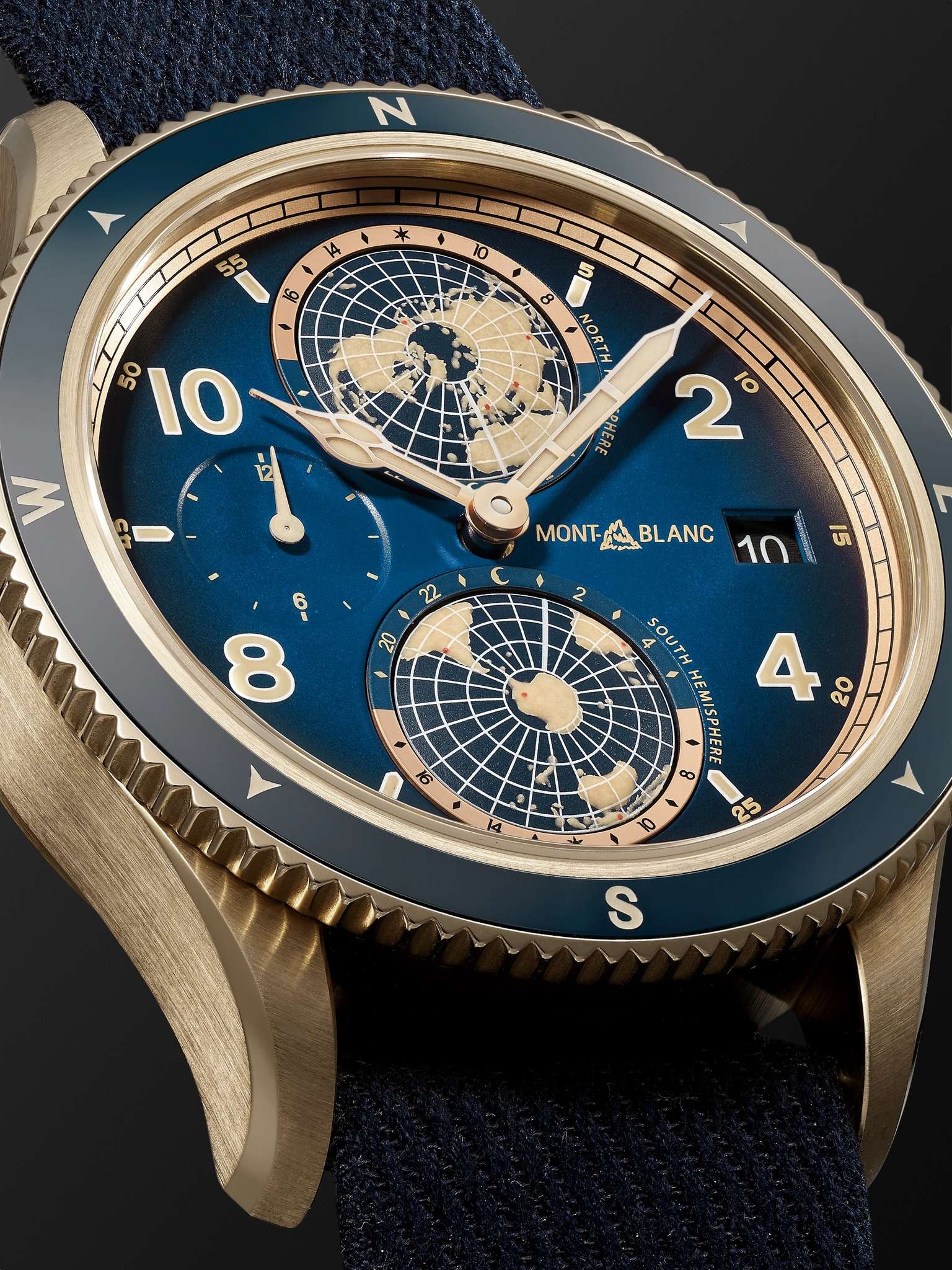 1858 Geosphere Messner Limited Edition Automatic 42mm Bronze and NATO Watch, Ref. No. 126361 - 6