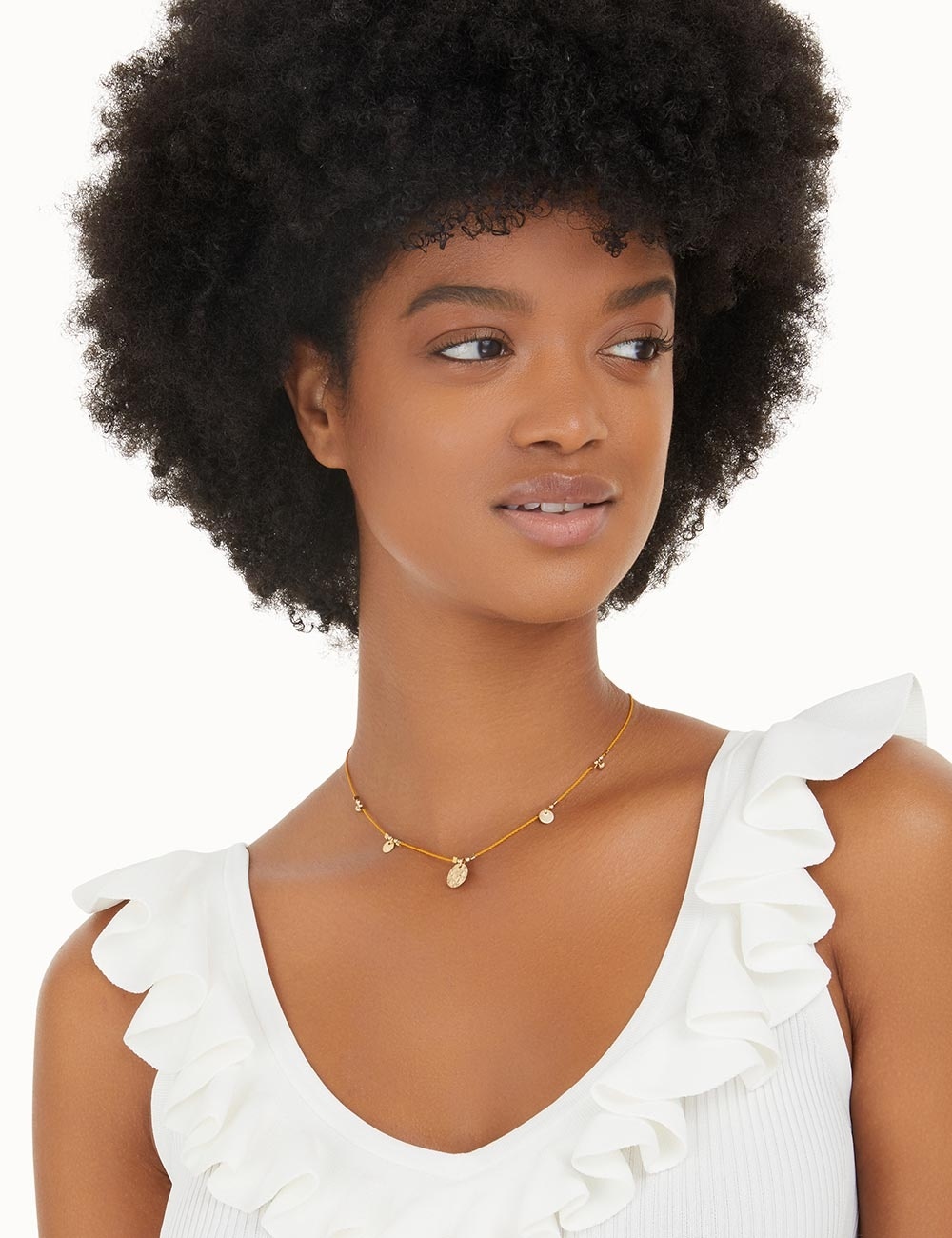 FIVE CHARM CORDED NECKLACE - 4