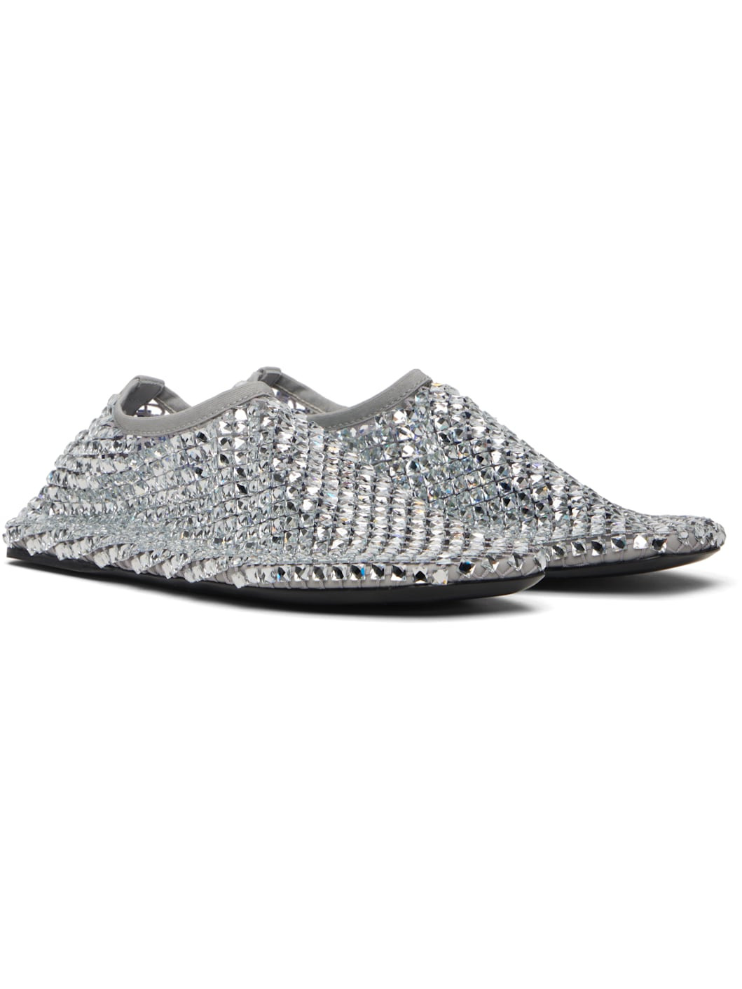 Silver Minette Bezeled Flats - 4