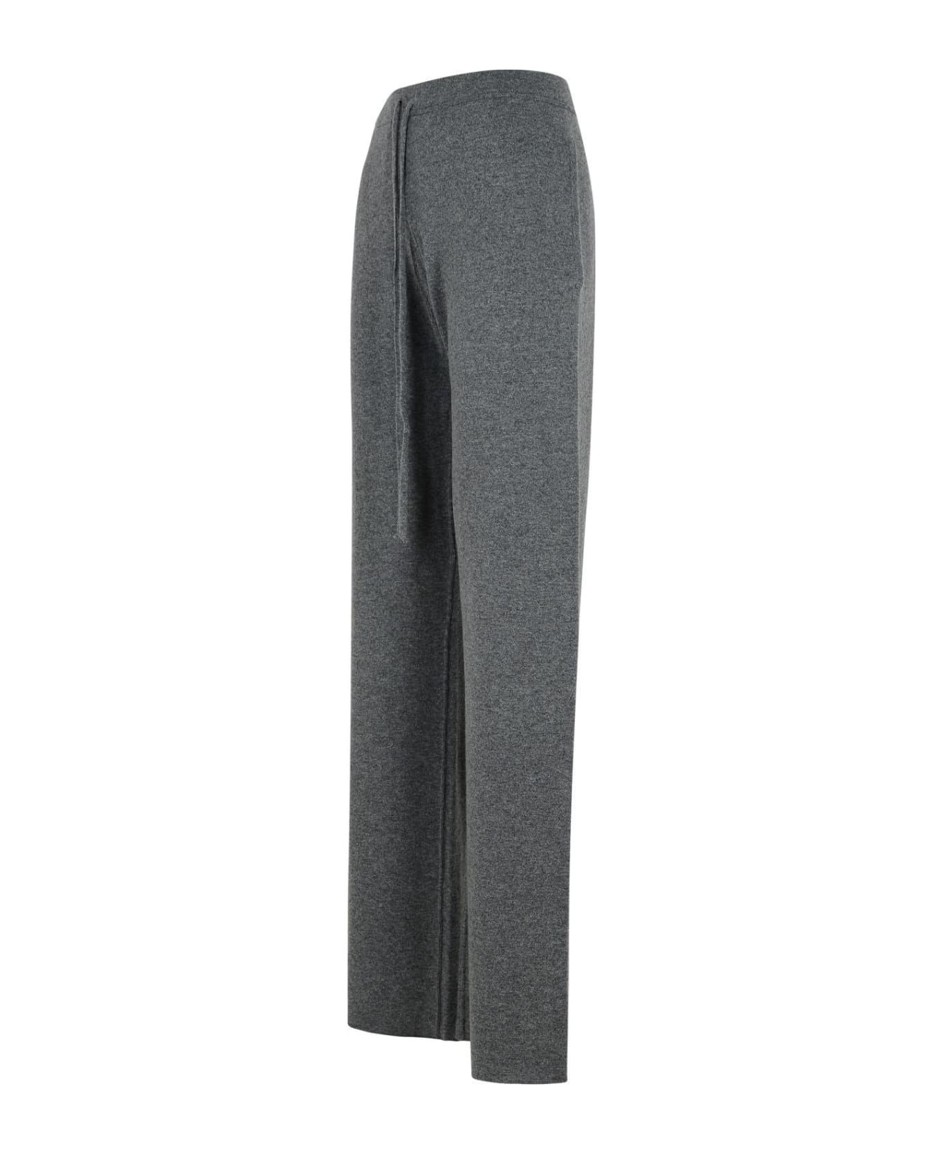 Grey Wool Blend Joggers - 2