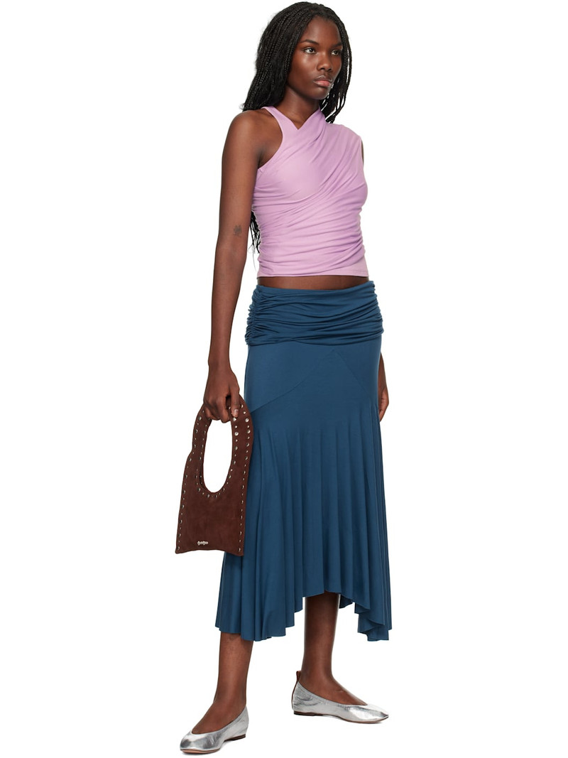 gimaguas Navy Fortuna Midi Skirt outlook