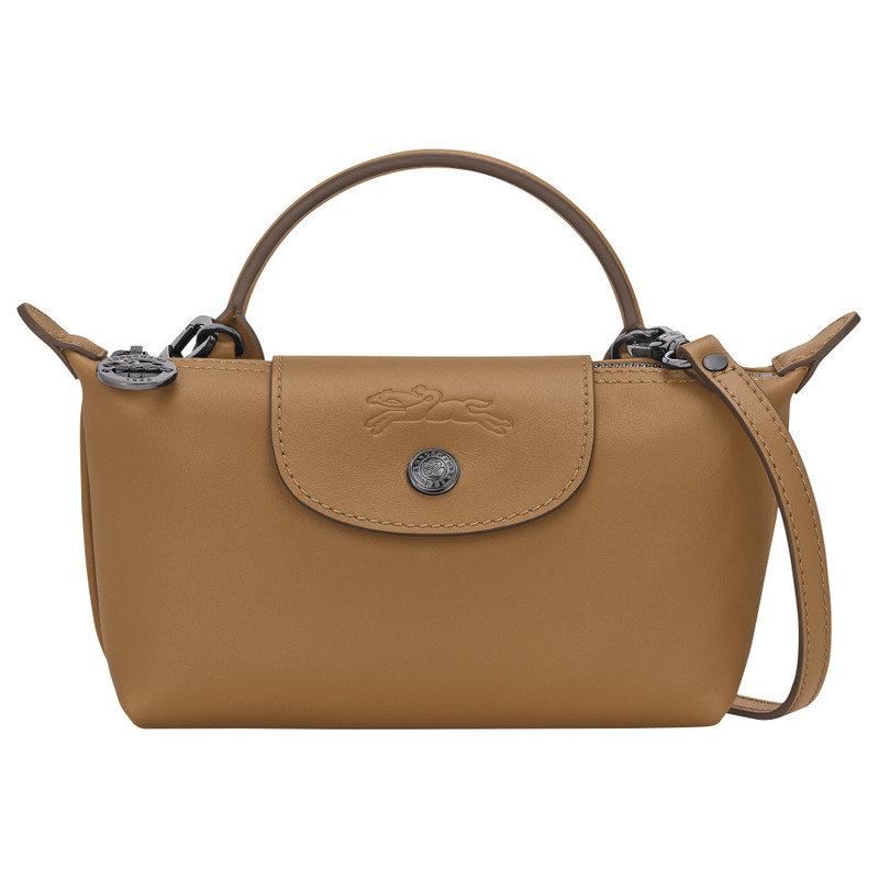 longchamp tobacco bag Longchamp Le Pliage Xtra XS Pouch Tobacco - Leather - 34205987
