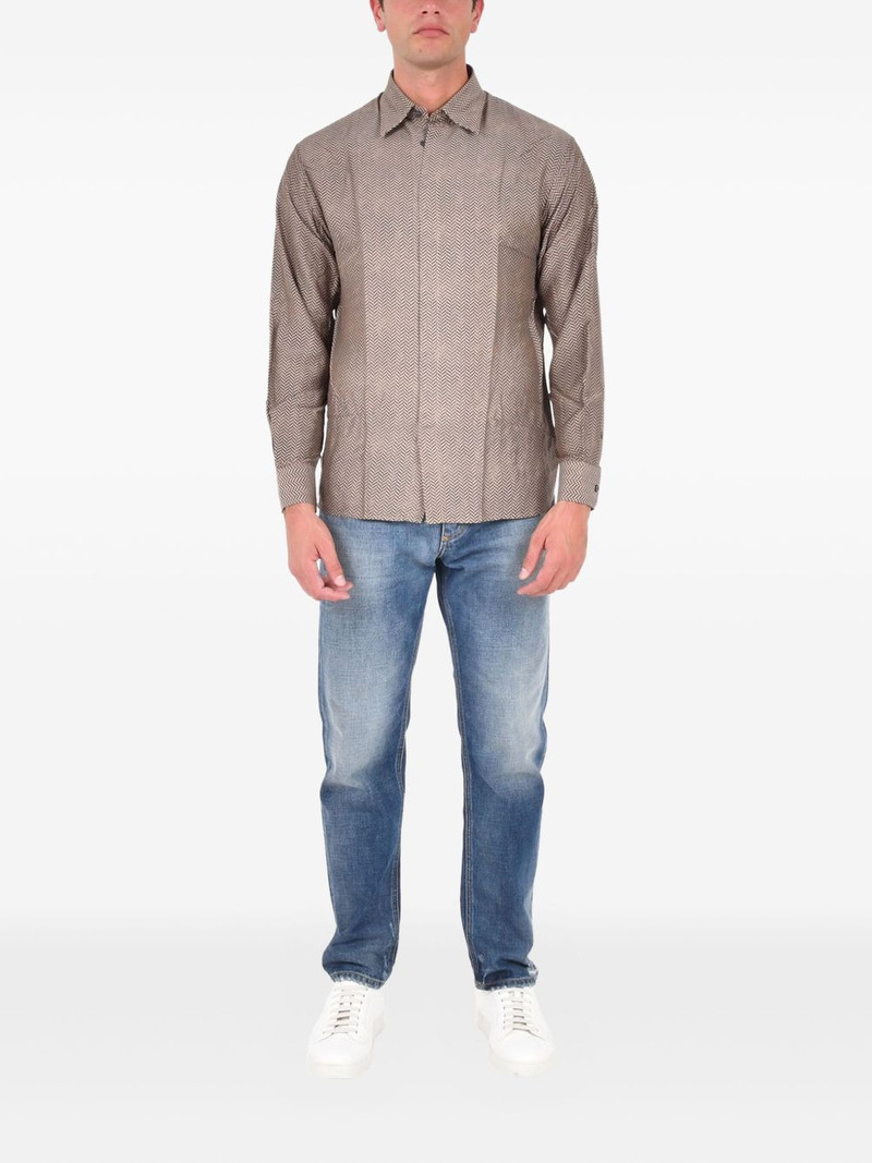 EMPORIO ARMANI herringbone-pattern shirt outlook