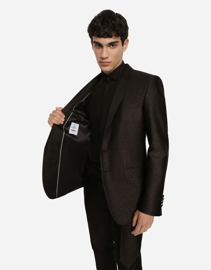 Lamé silk jacquard martini-fit tuxedo suit - 5