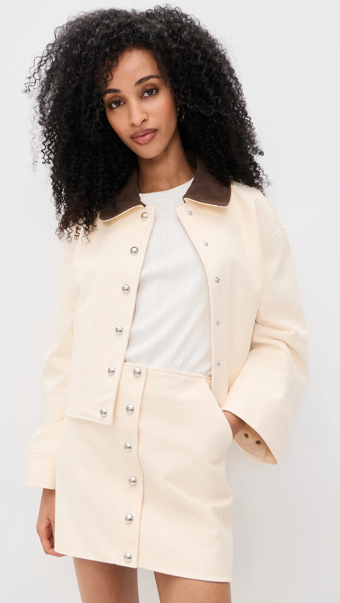 Ella Canvas Cropped Jacket - 1