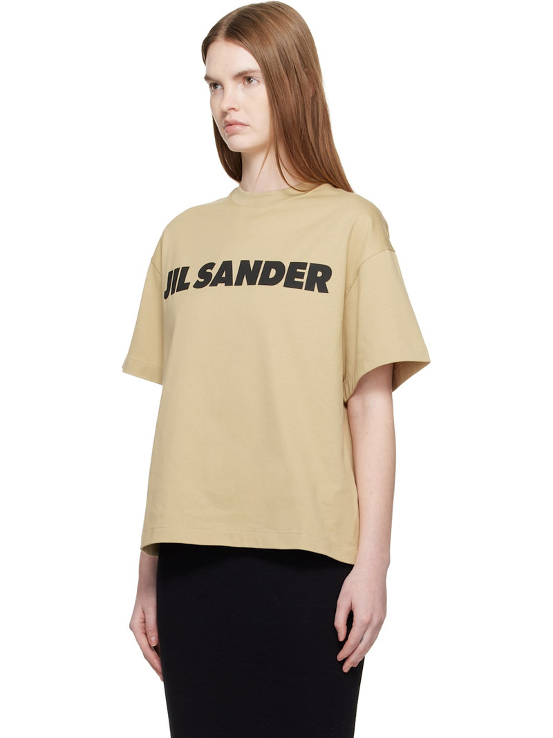 Jil Sander Beige Logo T-shirt outlook