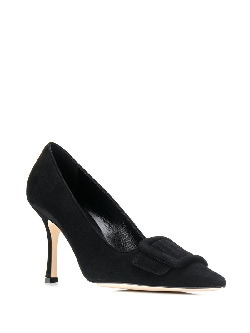 Manolo Blahnik heeled suede pumps outlook