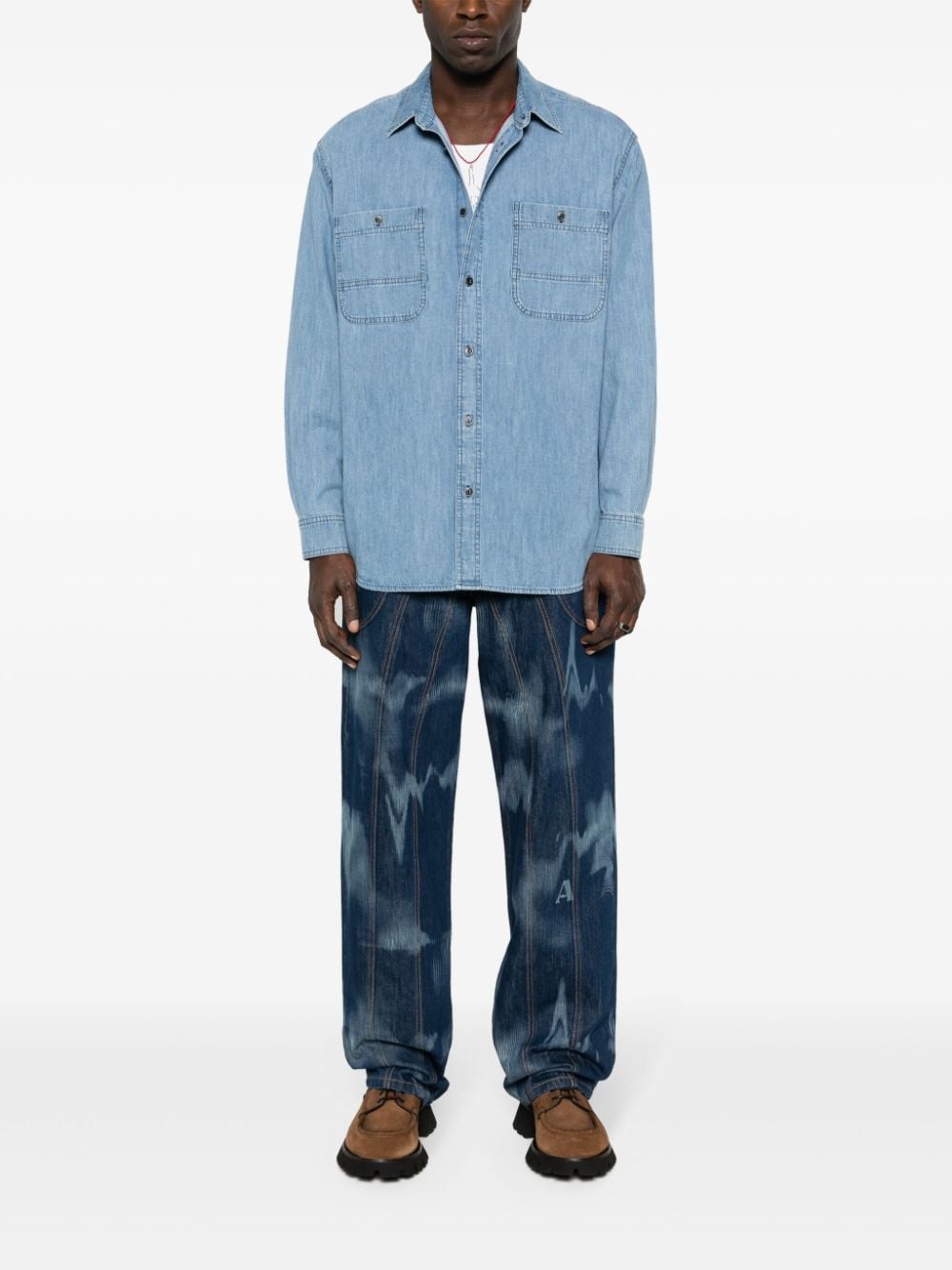 cotton denim shirt - 2