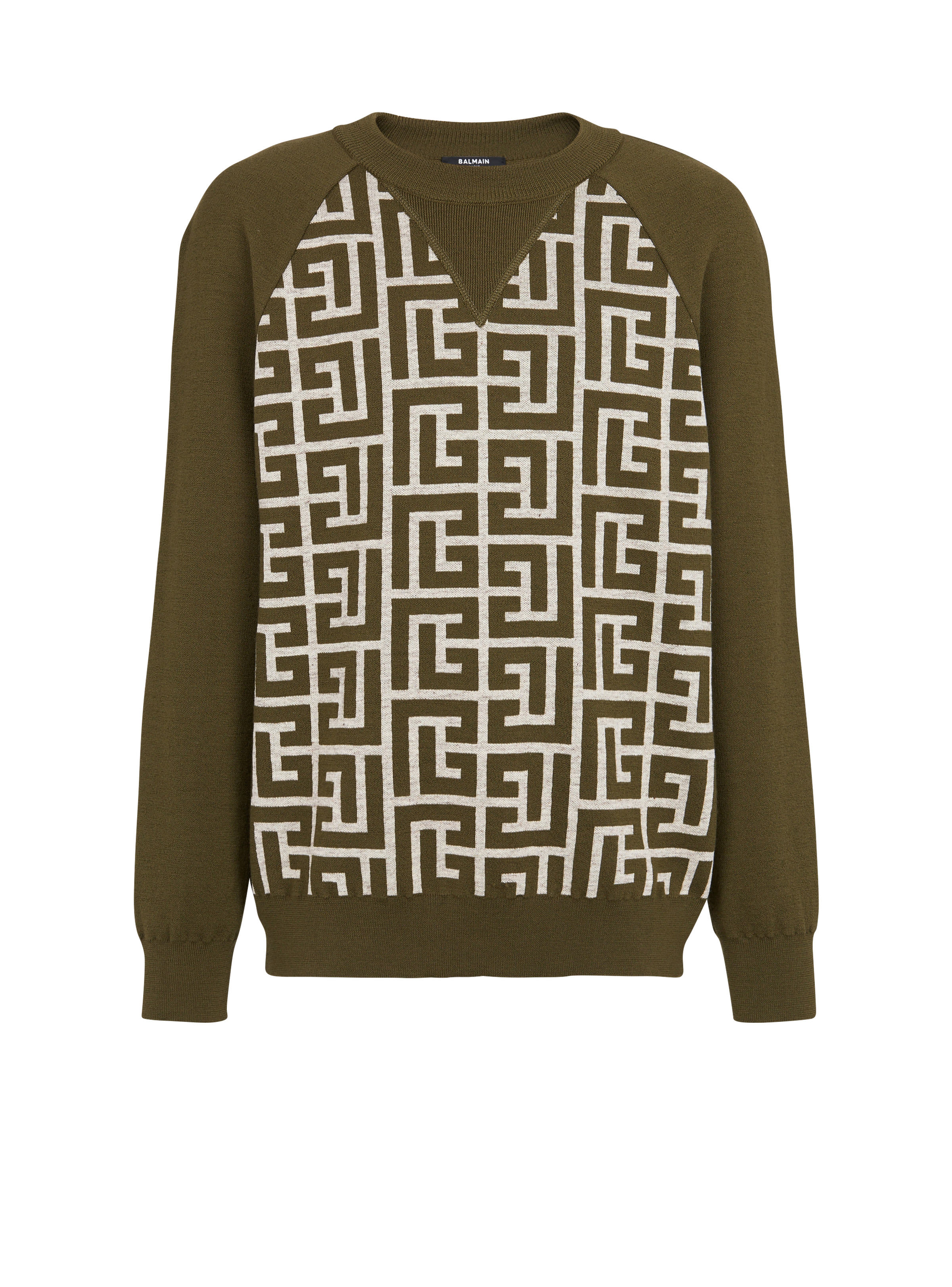 Wool jumper with monogram - 1