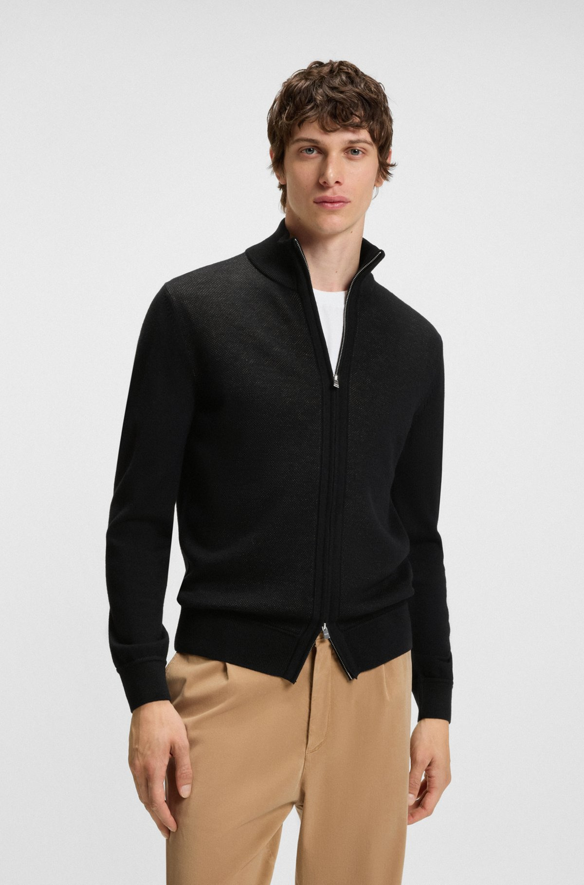 ZIP-UP CARDIGAN IN WOOL - 2