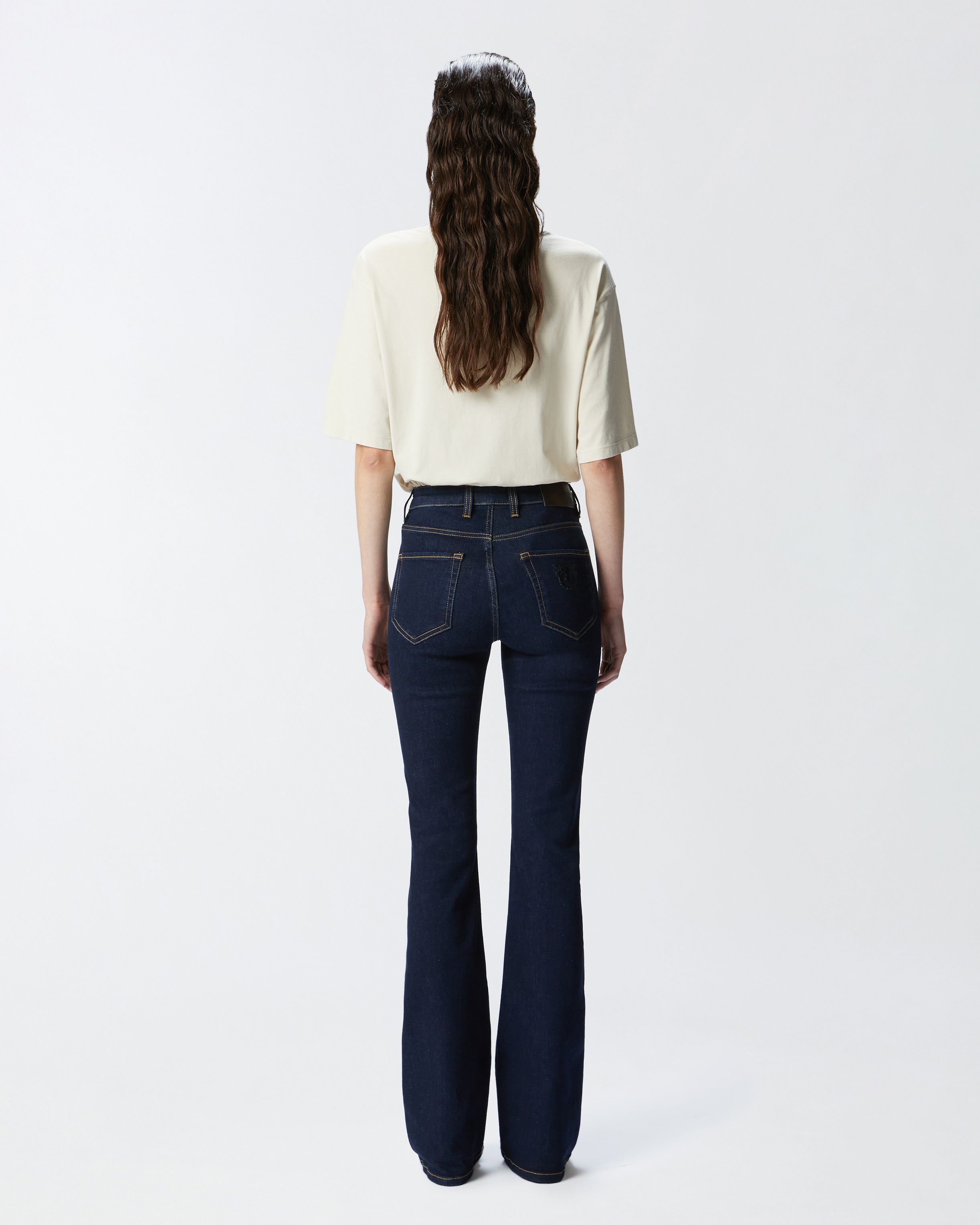 JEANS A ZAMPA DENIM SCURO - 4