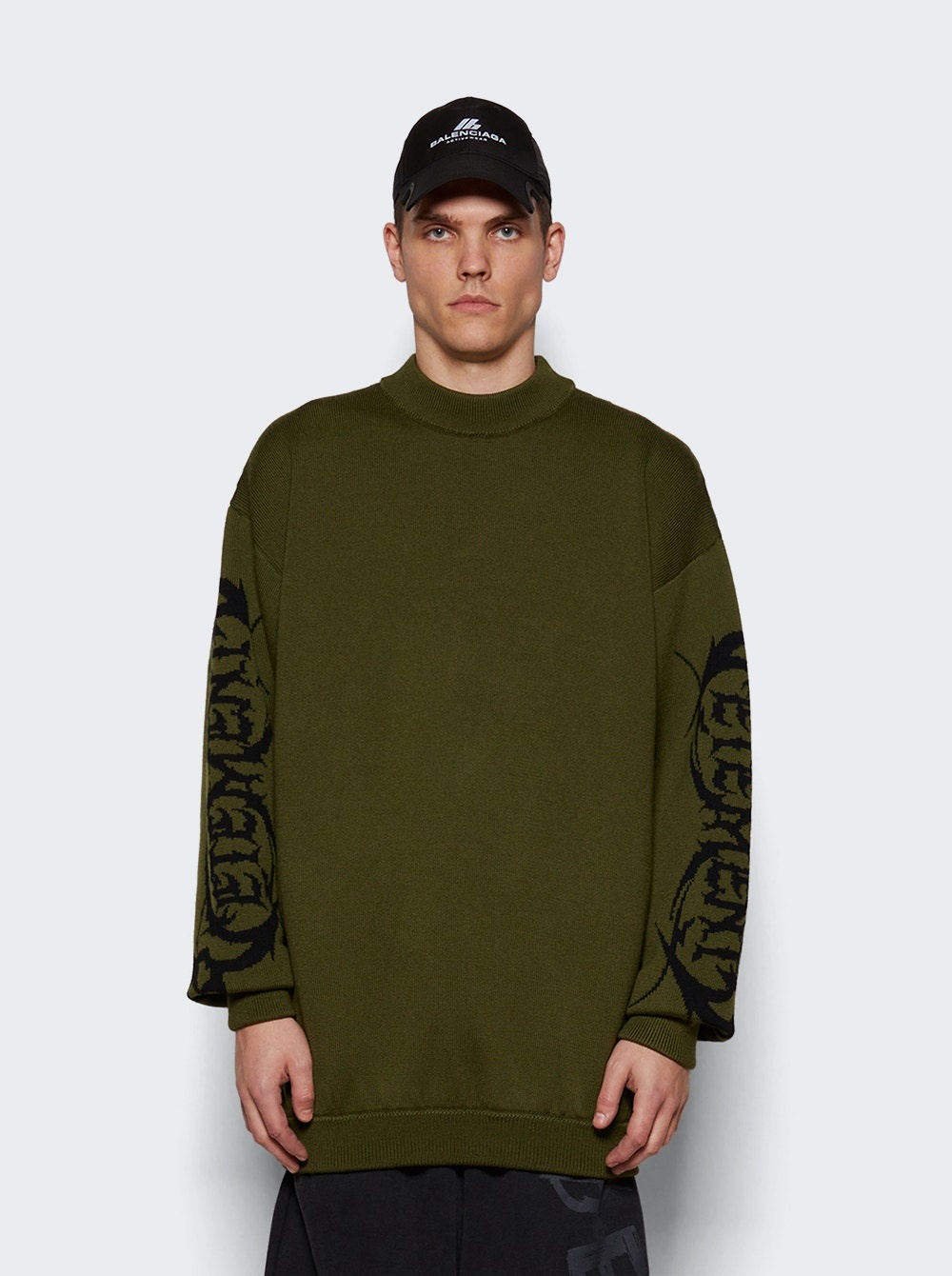 Metal Sleeve Logo Sweater Khaki - 2