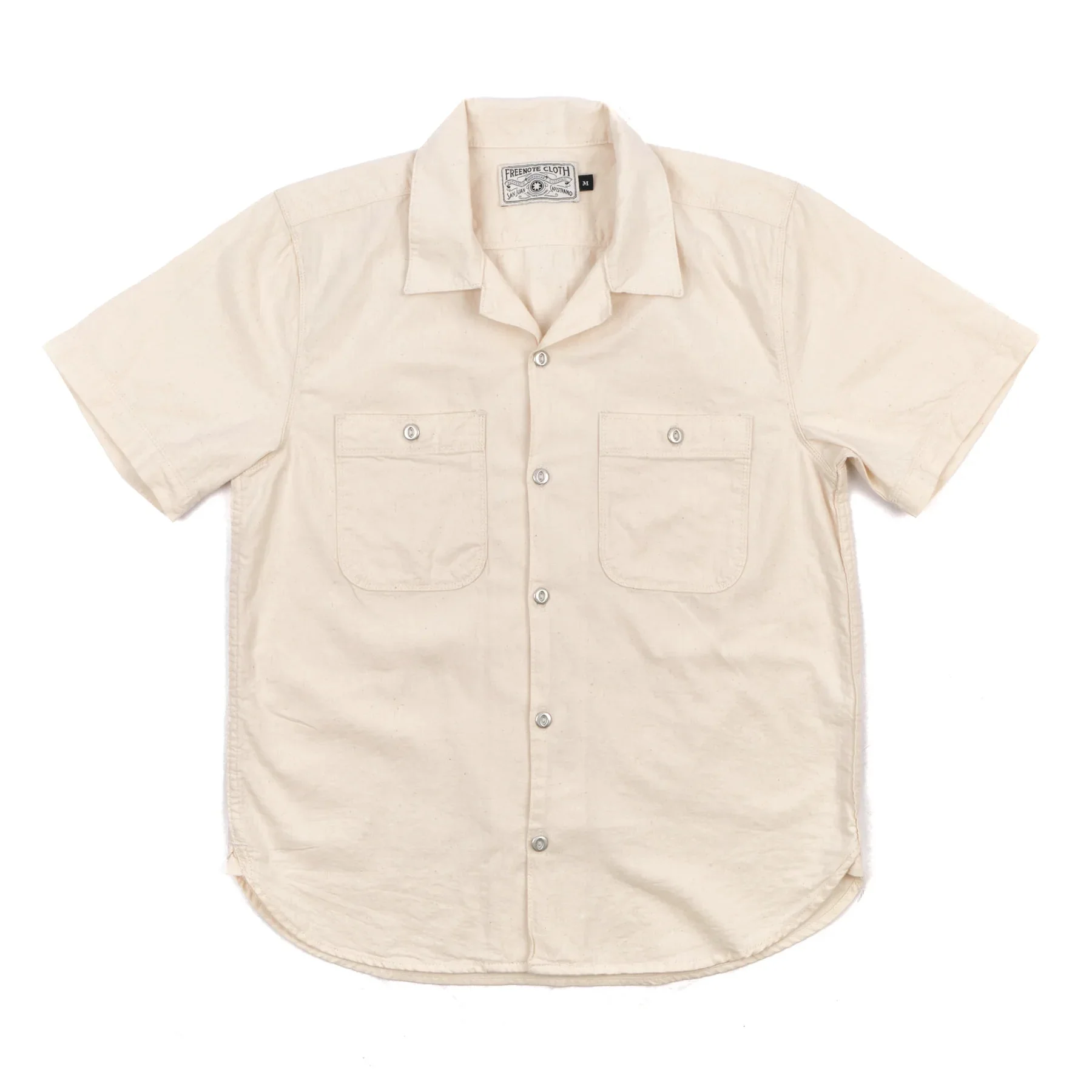Dayton 5oz Short Sleeve Natural Herringbone - 1