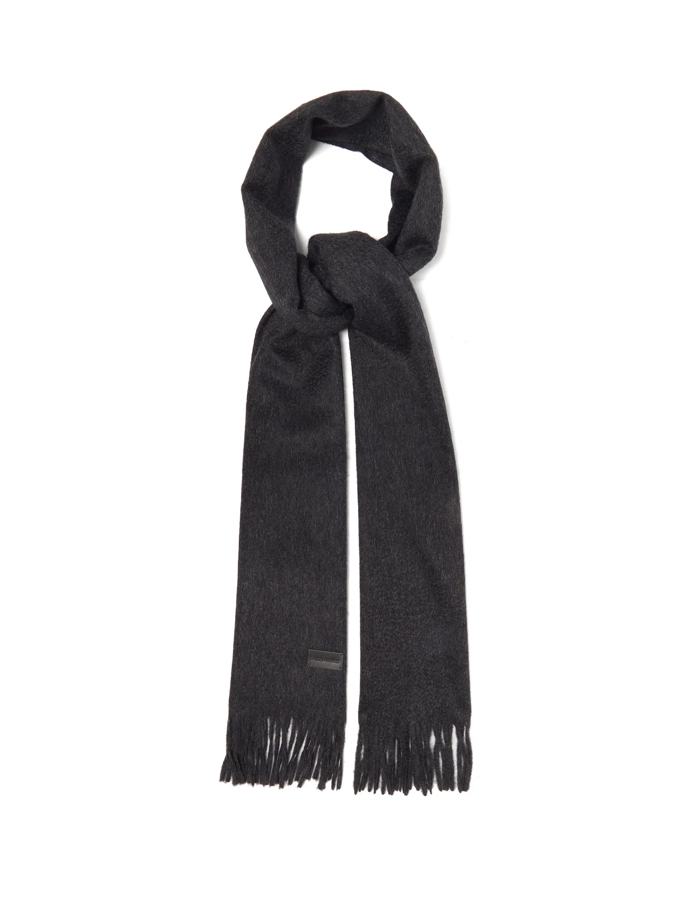 Fringed cashmere scarf - 1