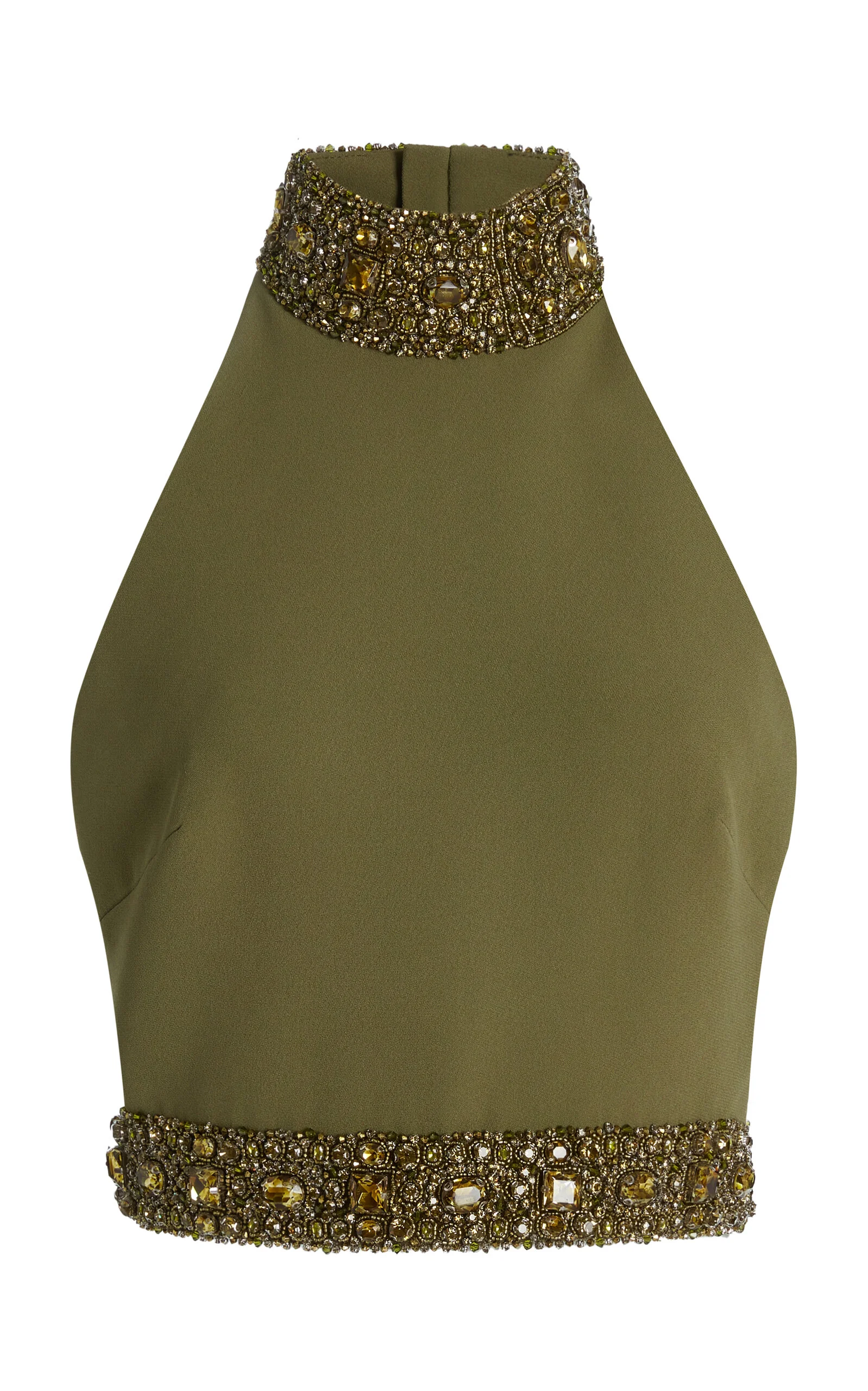 Embellished Cady Crop Top green - 1