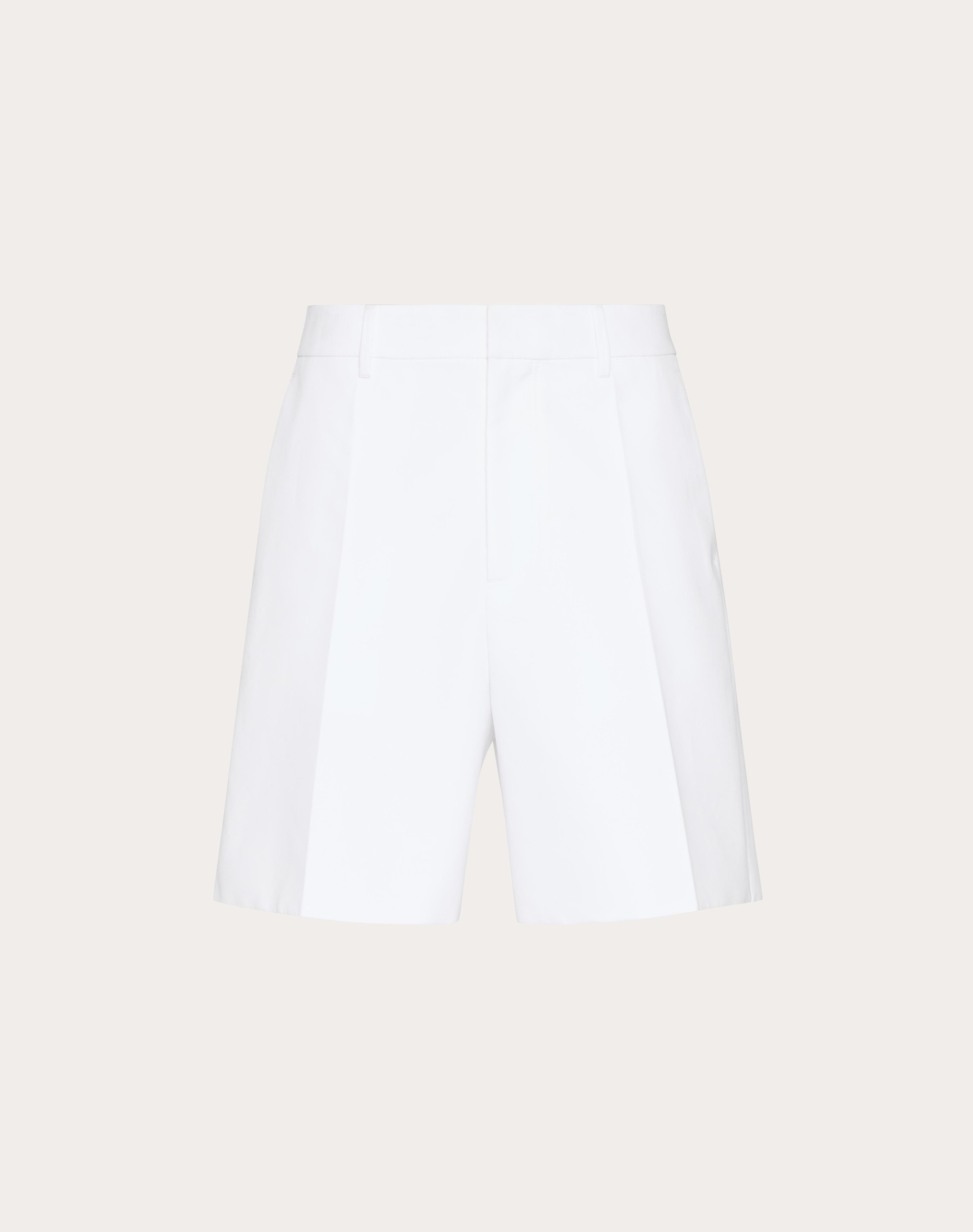 COTTON POPLIN BERMUDA SHORTS LAMINATED WITH SCUBA - 1