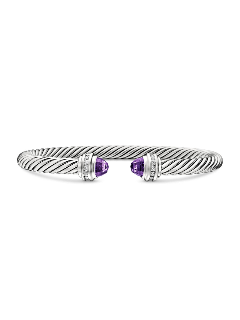 Women's Cable Classics Princess Bracelet with Pavé Diamonds - Amethyst 1