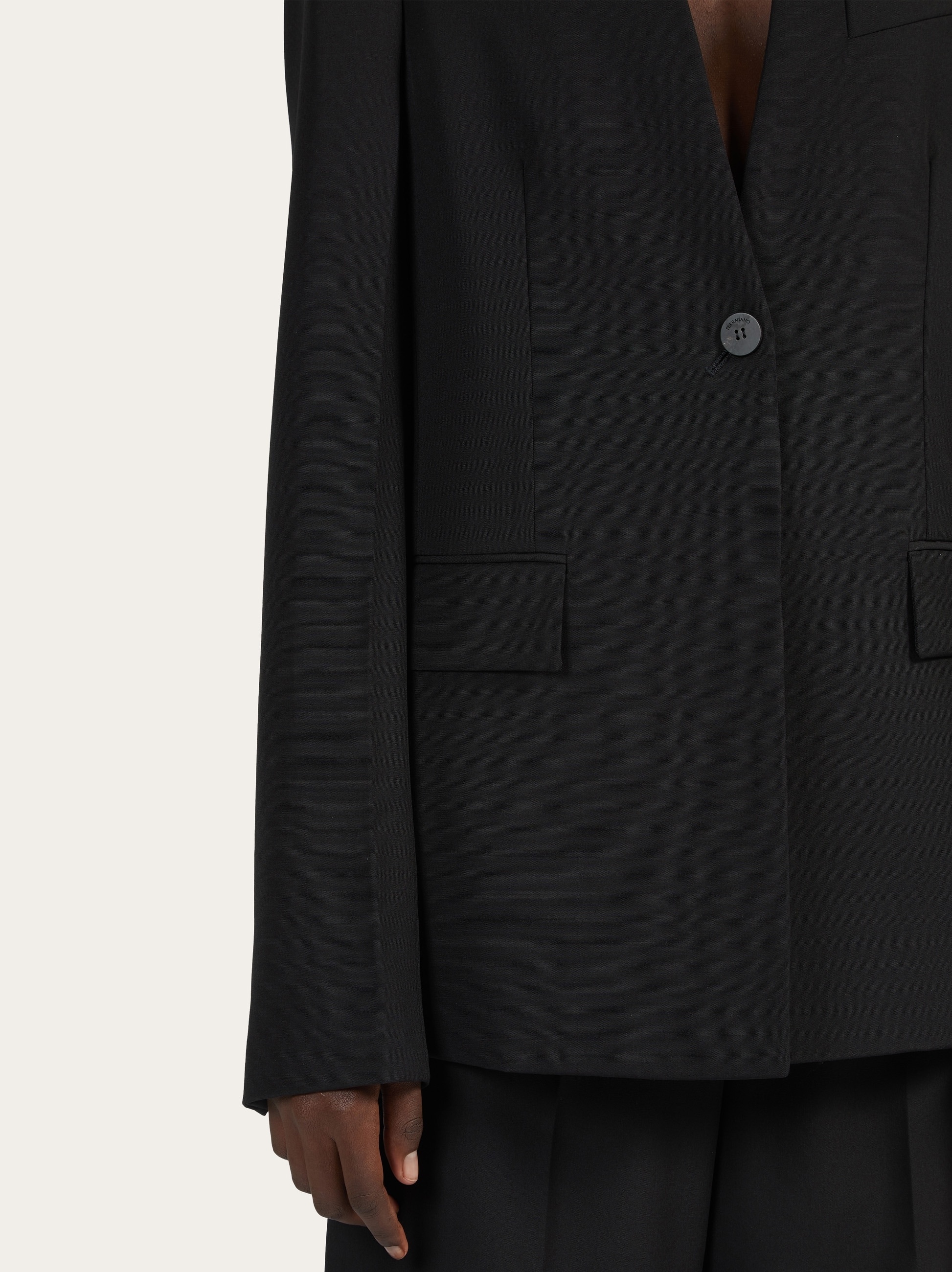 Single breasted wool blazer - 4