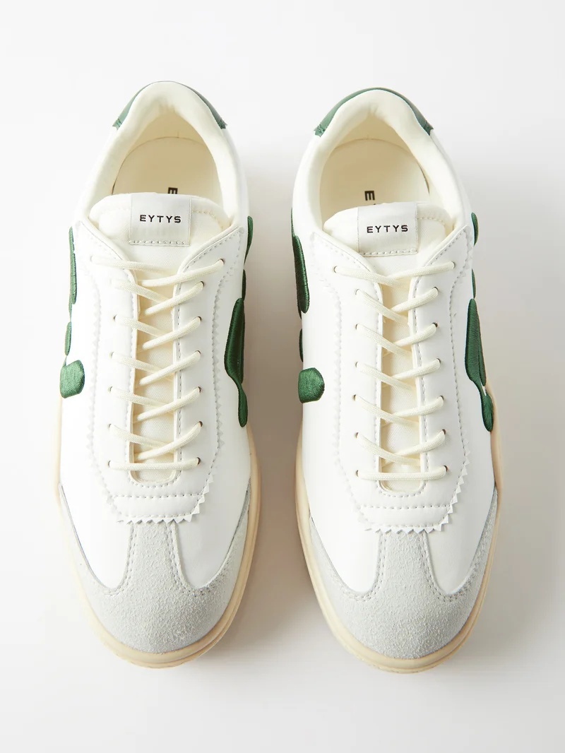 Santos faux-leather trainers - 4