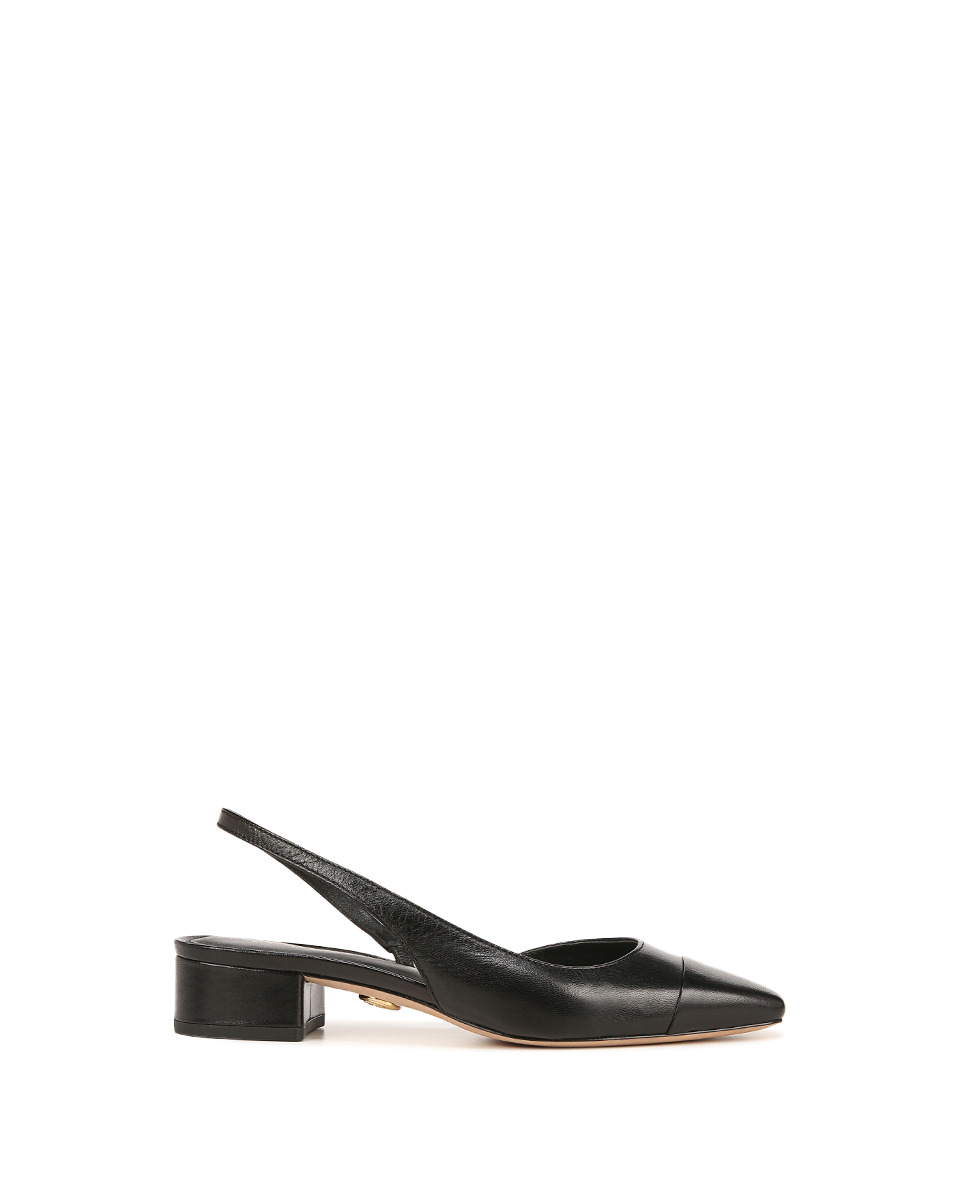 CECILE LEATHER CAP-TOE SLINGBACK - 5
