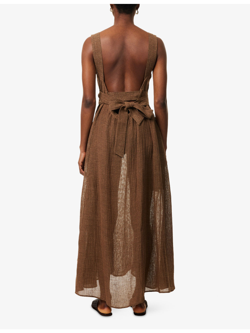 Assiout A-Line Linen Midi Dress - 4