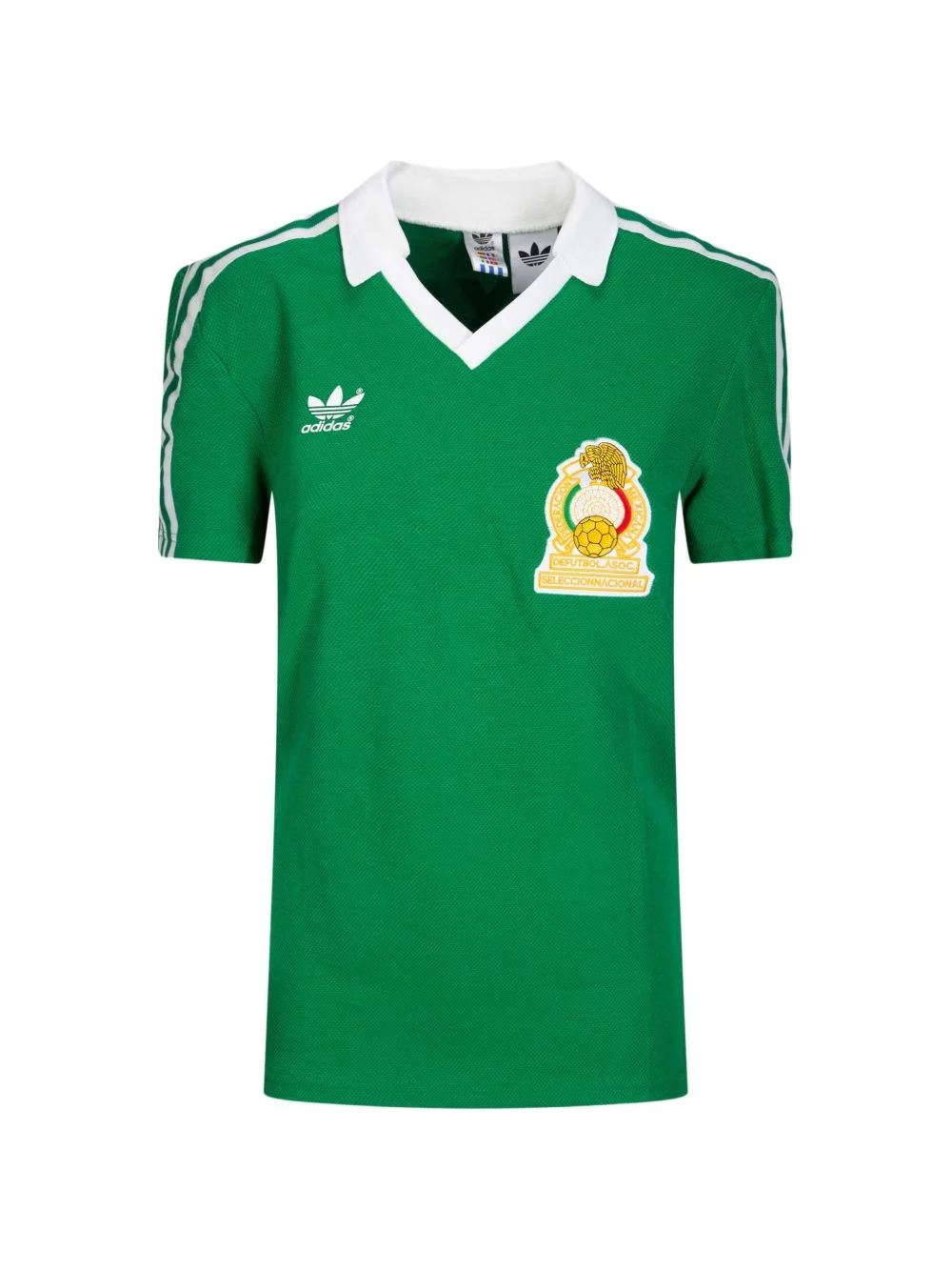 striped V-neck top - 1