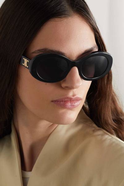 CELINE Oval-frame acetate sunglasses outlook