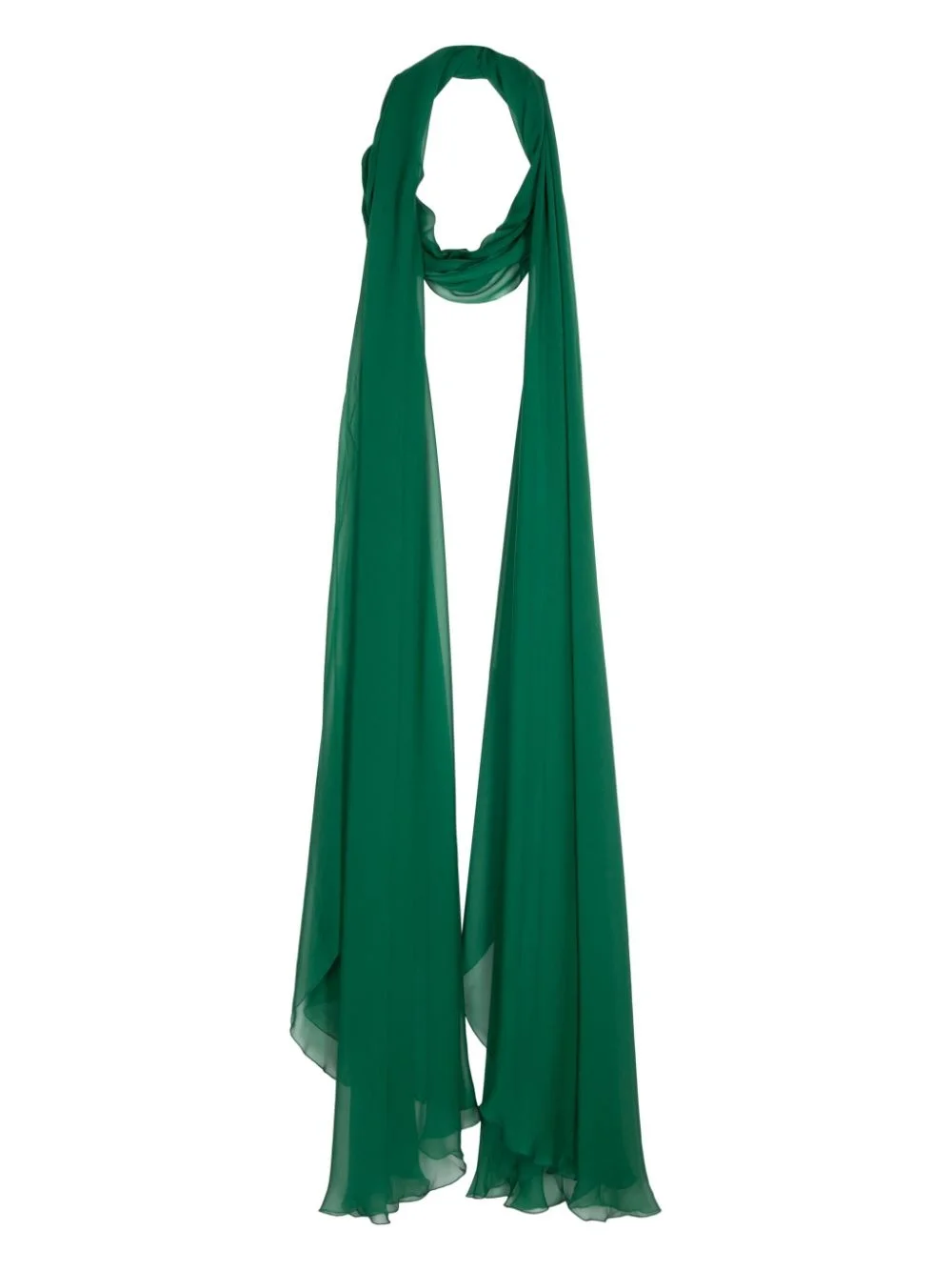 chiffon-crepe silk scarf - 1