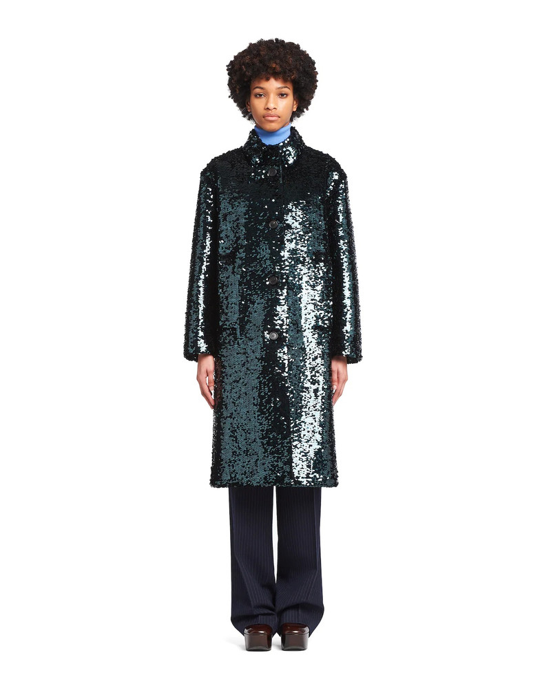 Prada Sequin-embroidered coat outlook