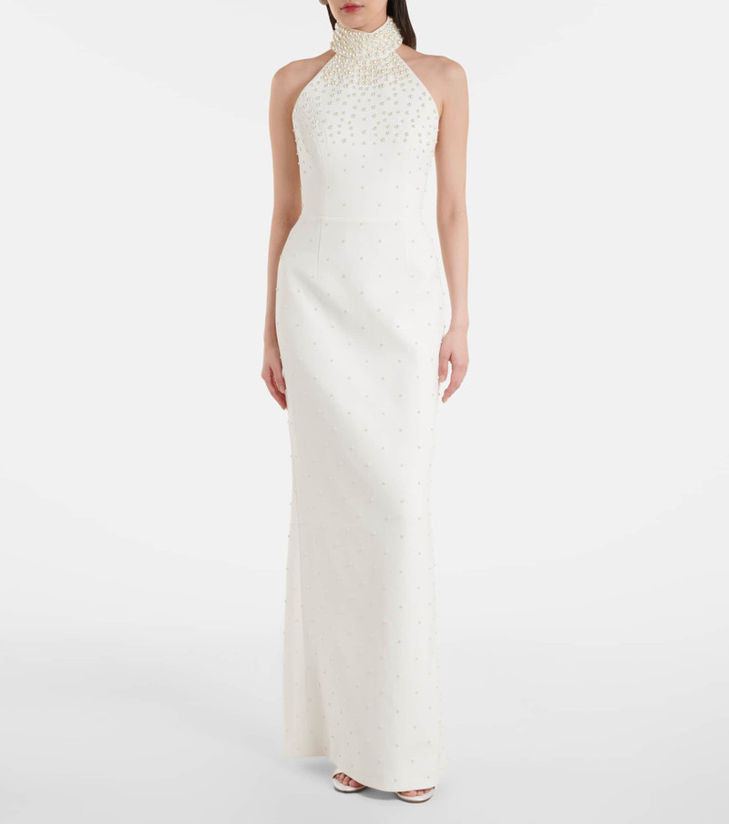REBECCA VALLANCE Bridal La Peregrina crêpe gown outlook