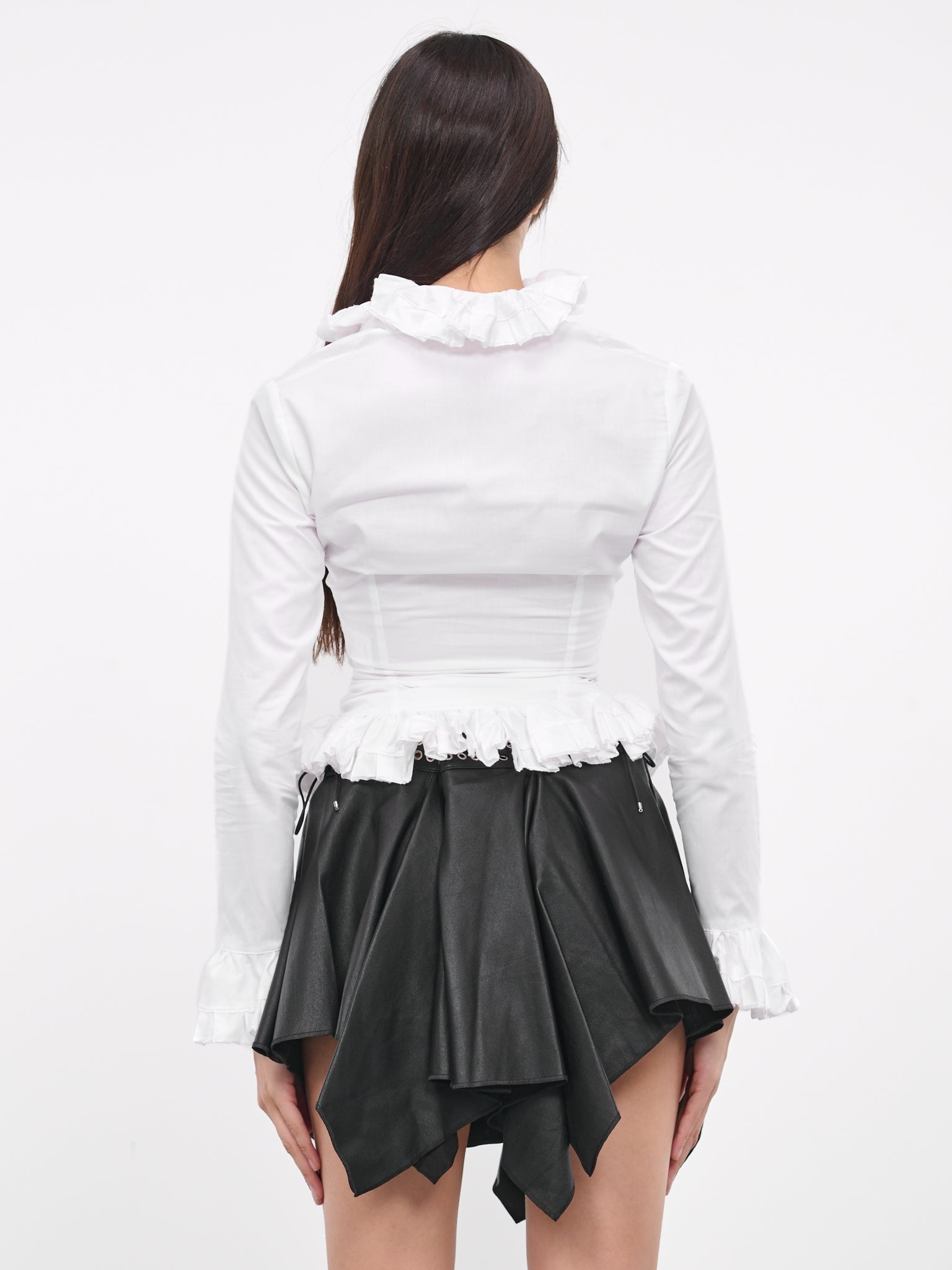 Poplin Ruffle Blouse - 3
