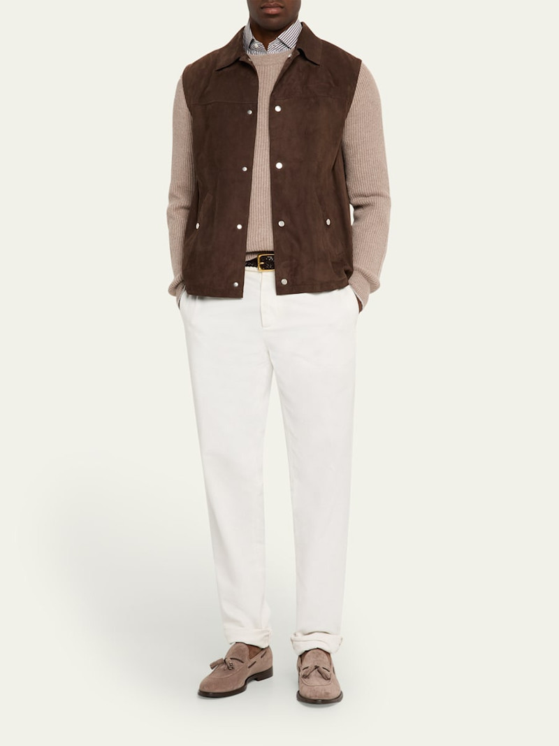 Brunello Cucinelli Men's Suede Tassel Loafers outlook