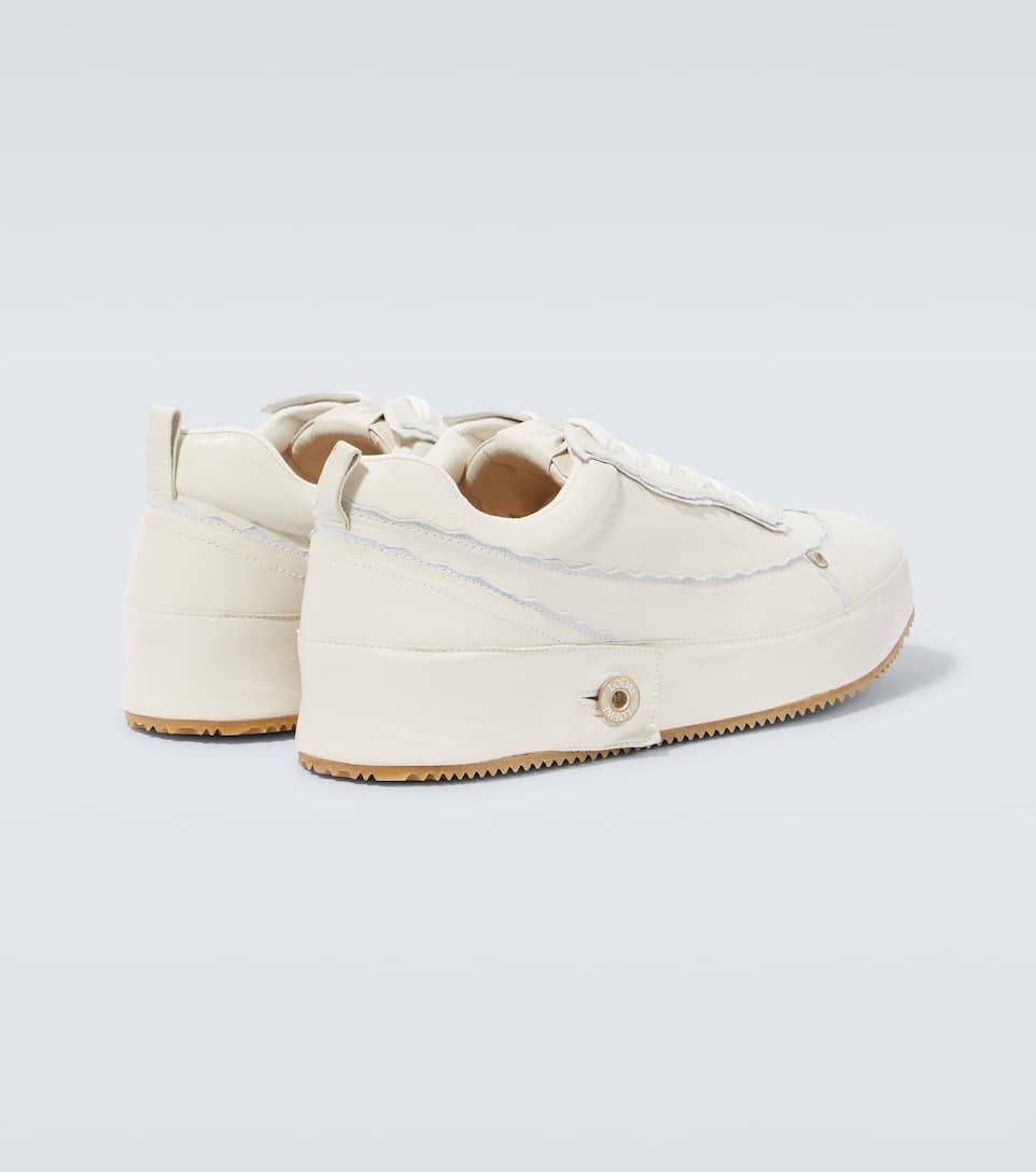 Deconstructed leather sneakers - 5