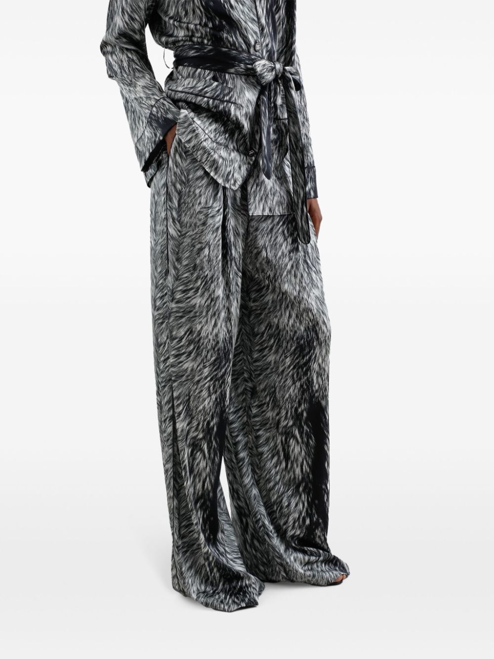 abstract pattern trousers - 4