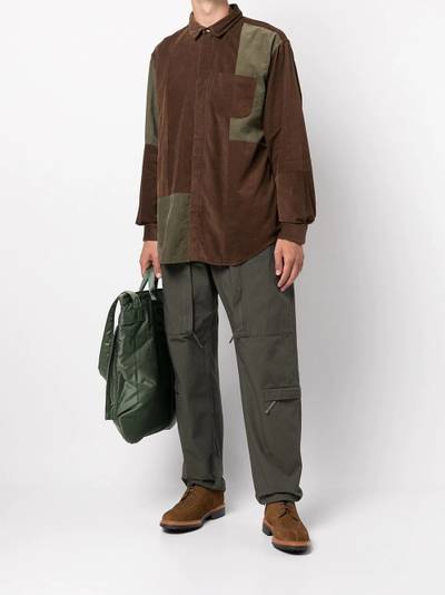 Engineered Garments Combo colour-block cotton shirt outlook