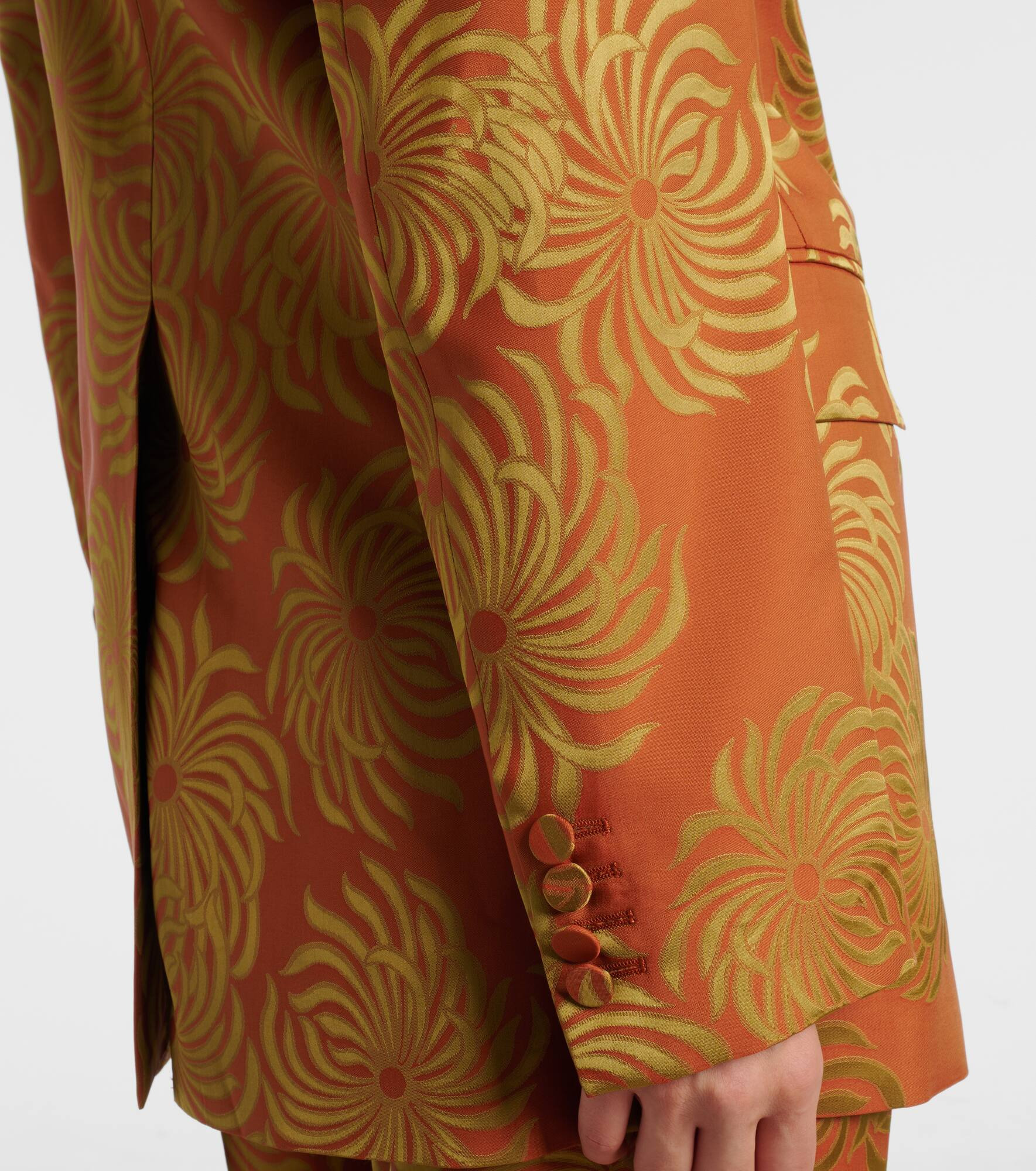 Floral jacquard blazer - 5