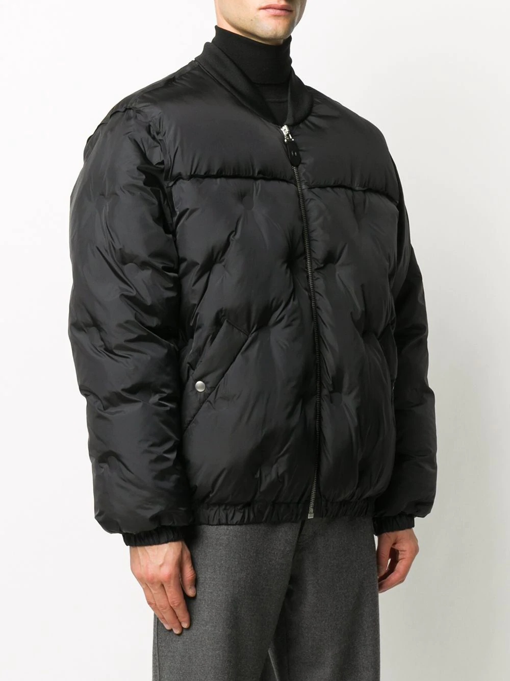 padded nylon bomber jacket - 3