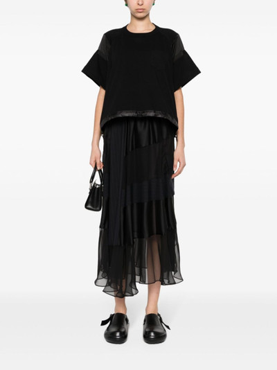 sacai asymmetric panelled skirt outlook