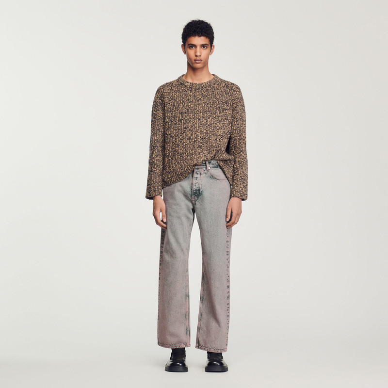 Sandro two-tone wool-blend jumper outlook