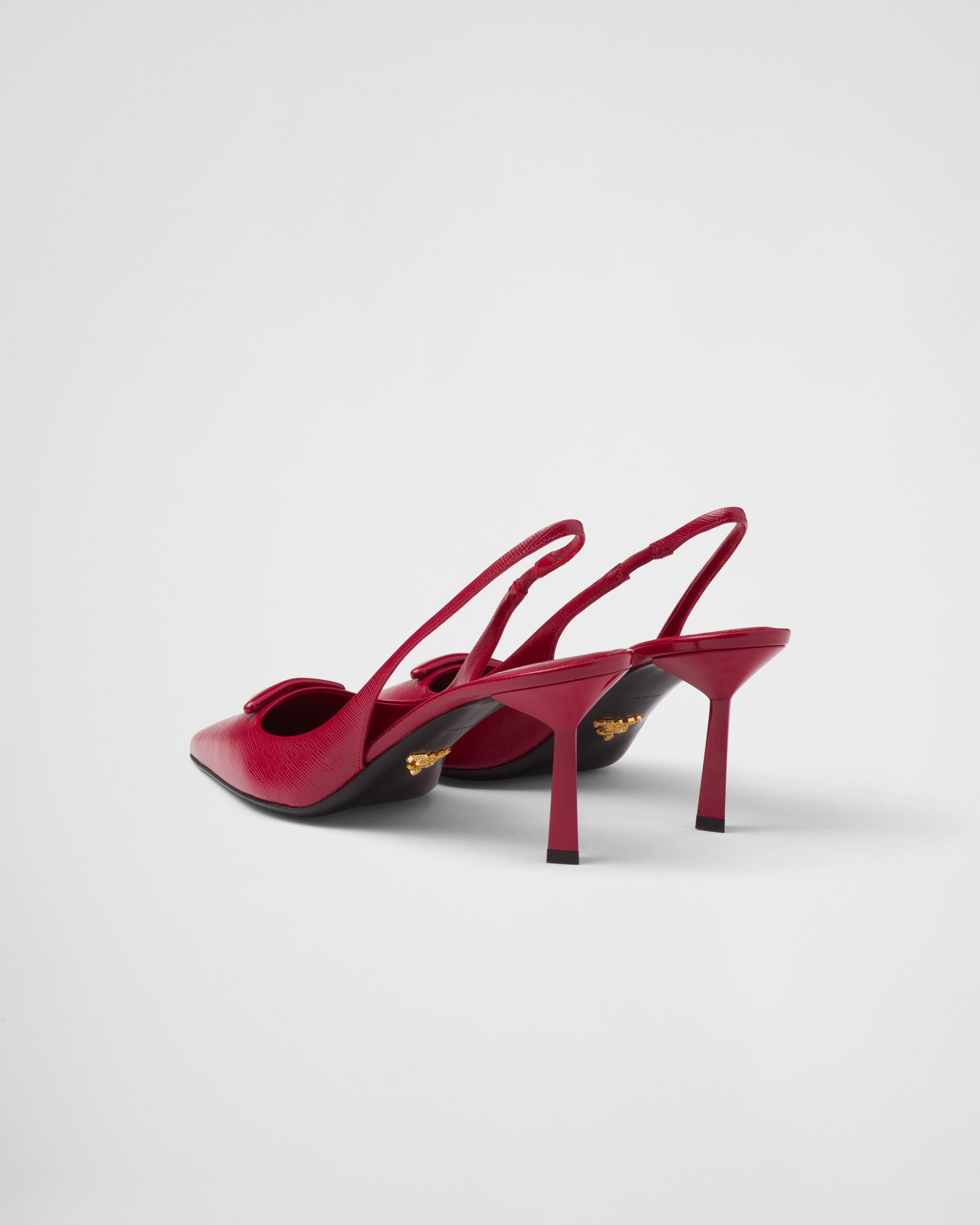 Saffiano patent leather slingback pumps - 5