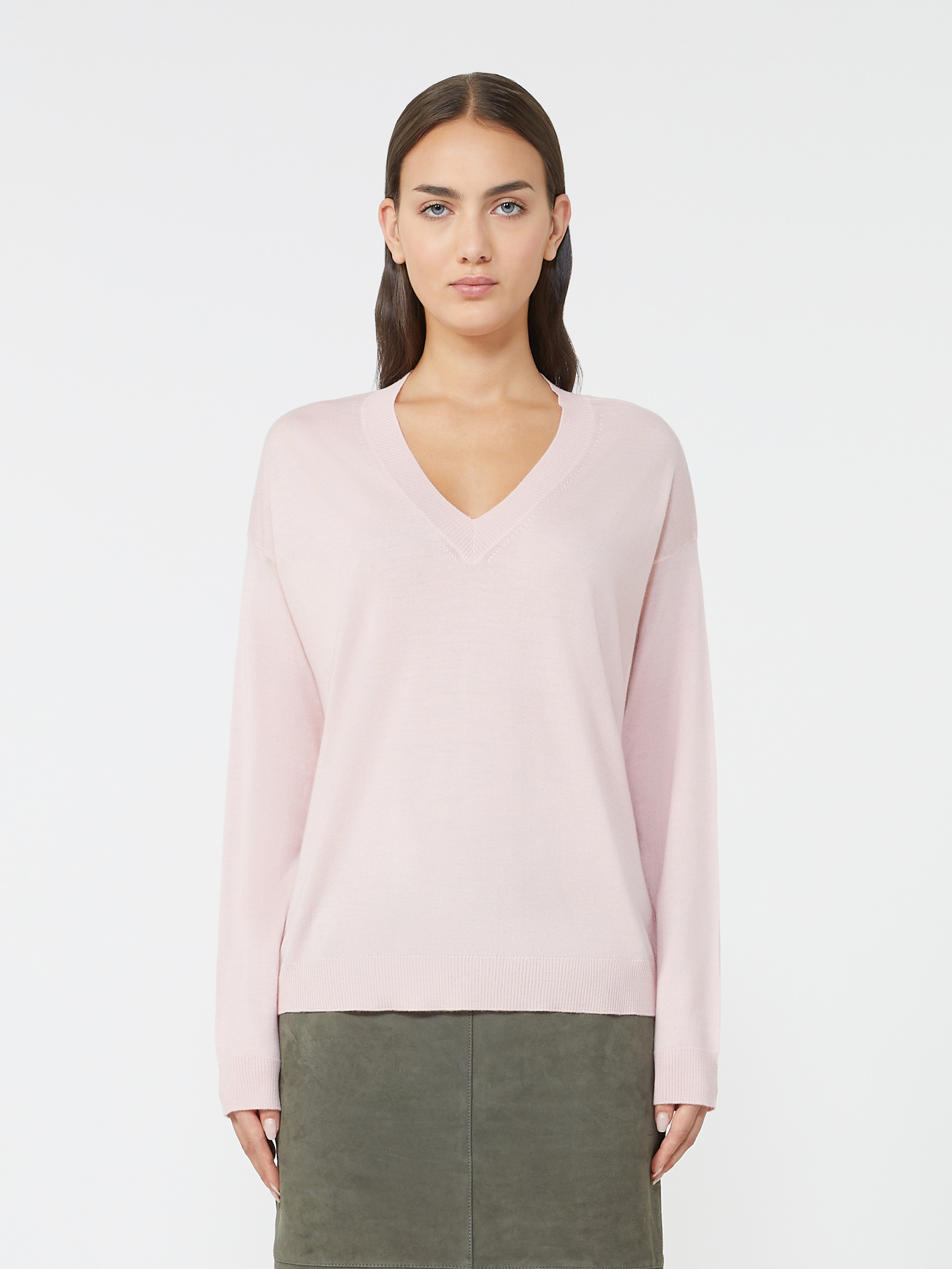 FIOCCHI Wool and cashmere V-neck jumper - 3