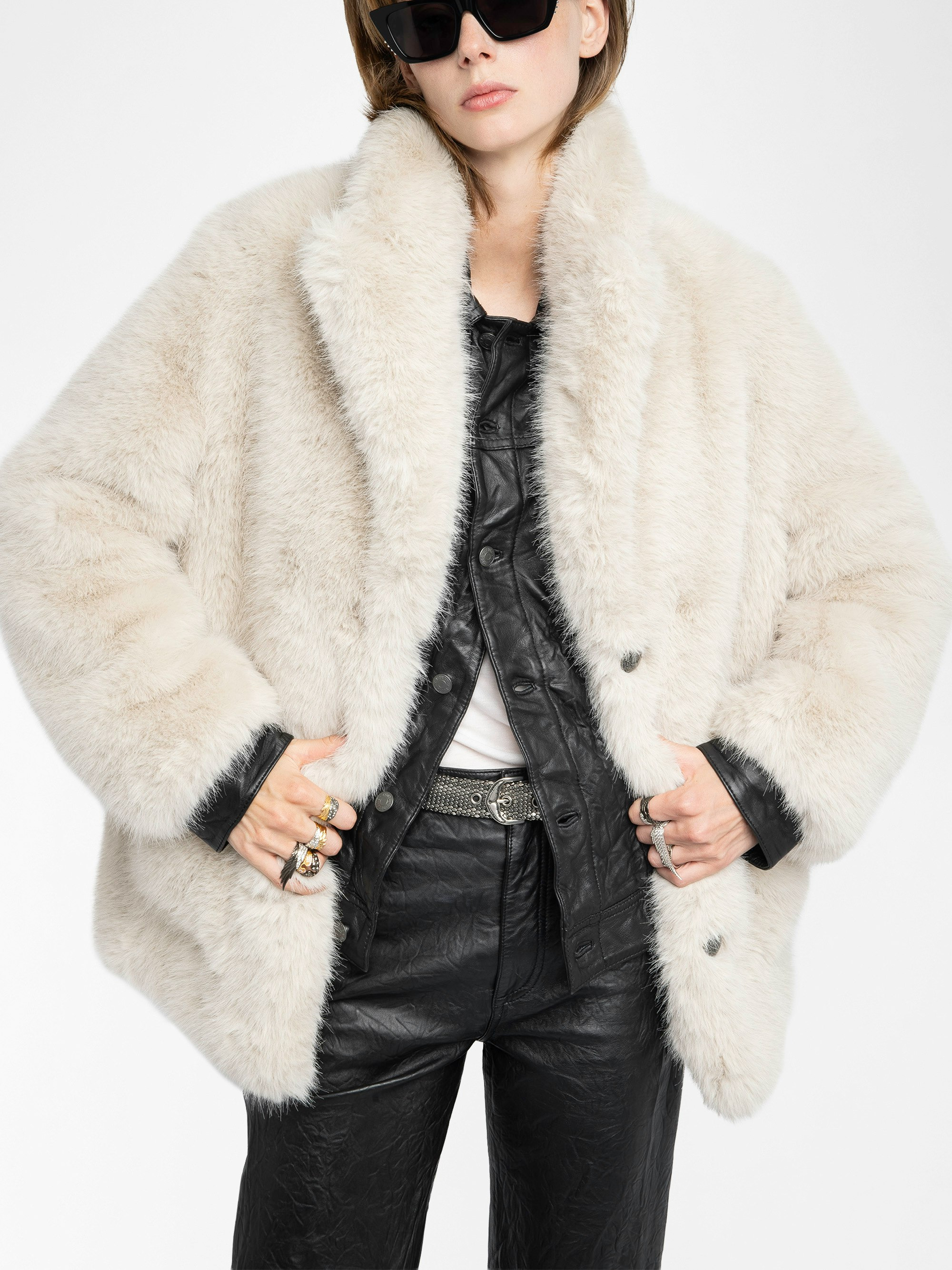 Fleur Faux Fur Coat - 7