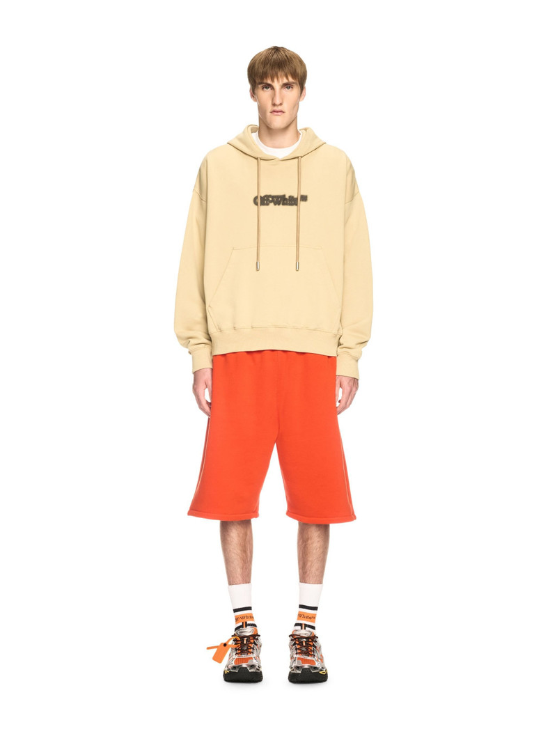 Off-White Beige Spray Arrow Hoodie outlook